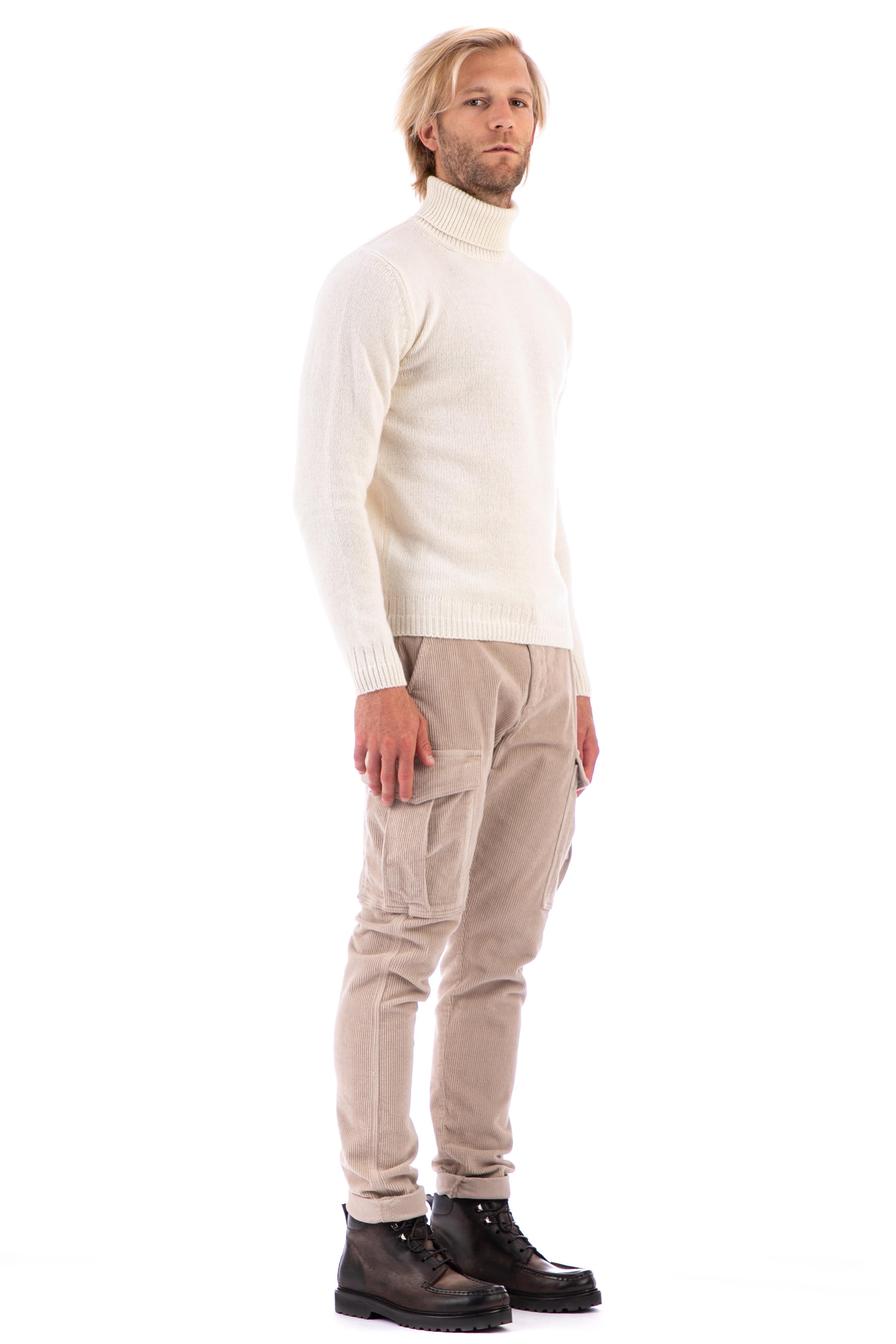 Maglia dolcevita in puro cashmere EC21815 10001 Il Setaccio 