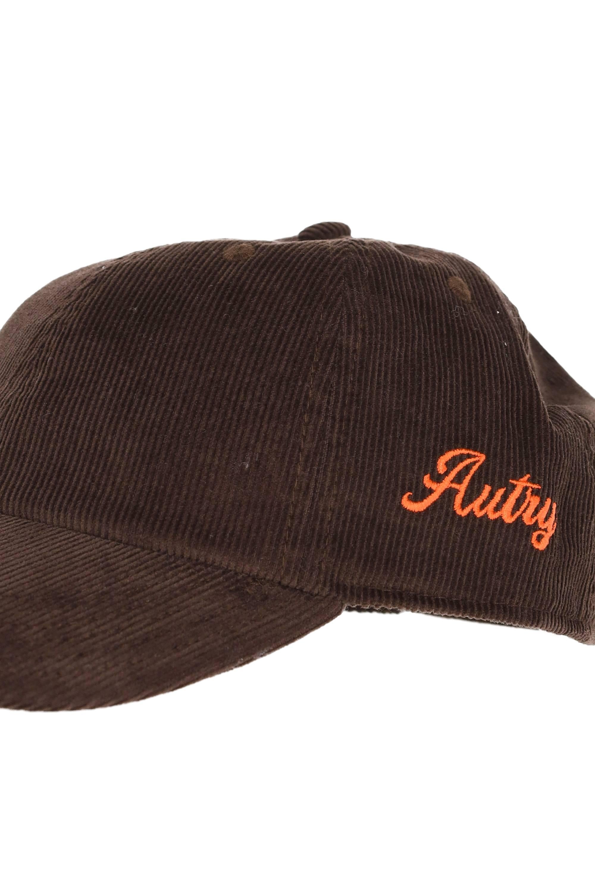 Autry Cappello baseball bicolor in velluto a coste ACPU R9BO BROWN 