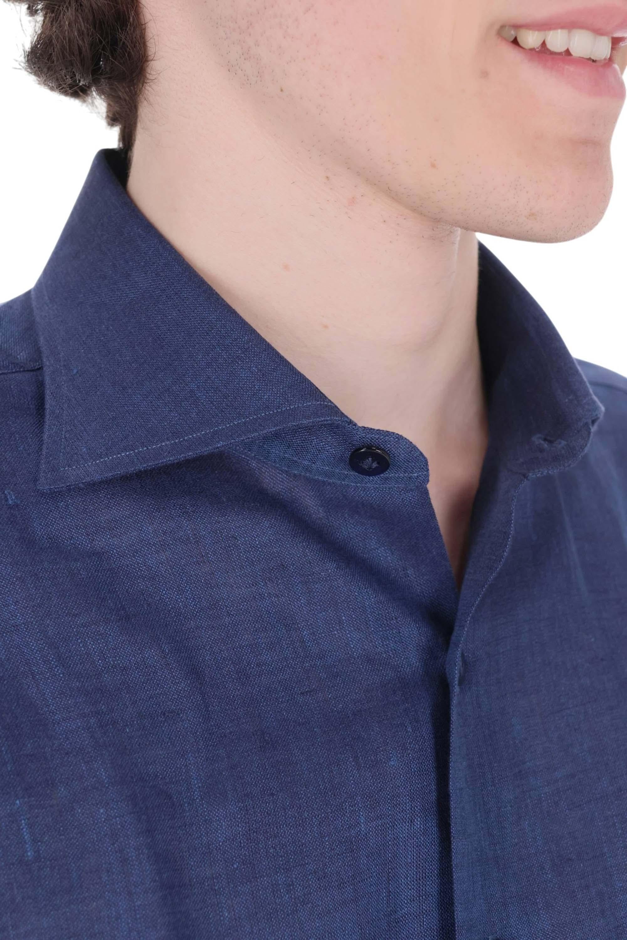 Borriello Camicia in lino tinta unita 22019/3 15 