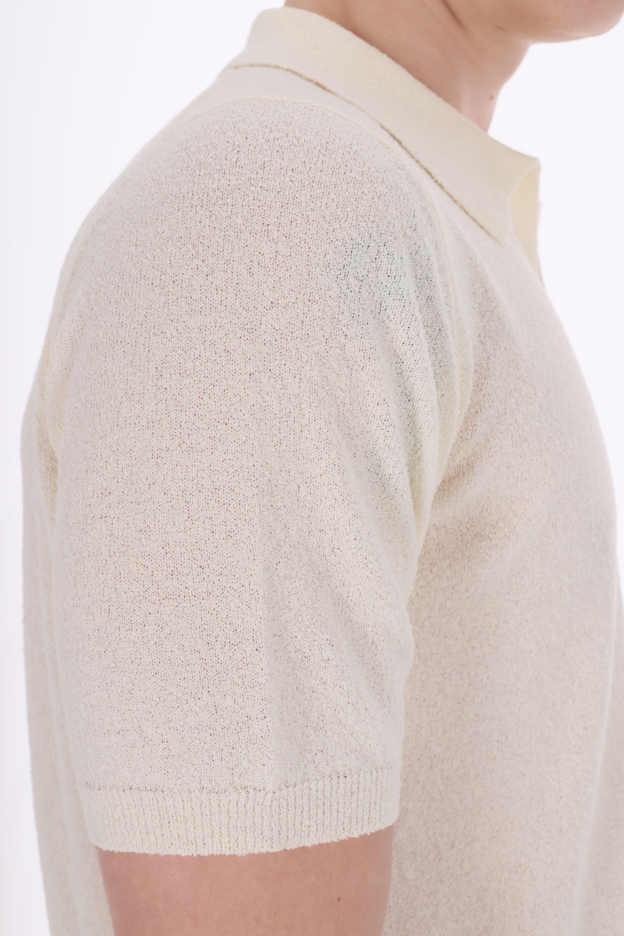 Roberto Collina Polo in leggera spugna open collar RB44124 RB4402 