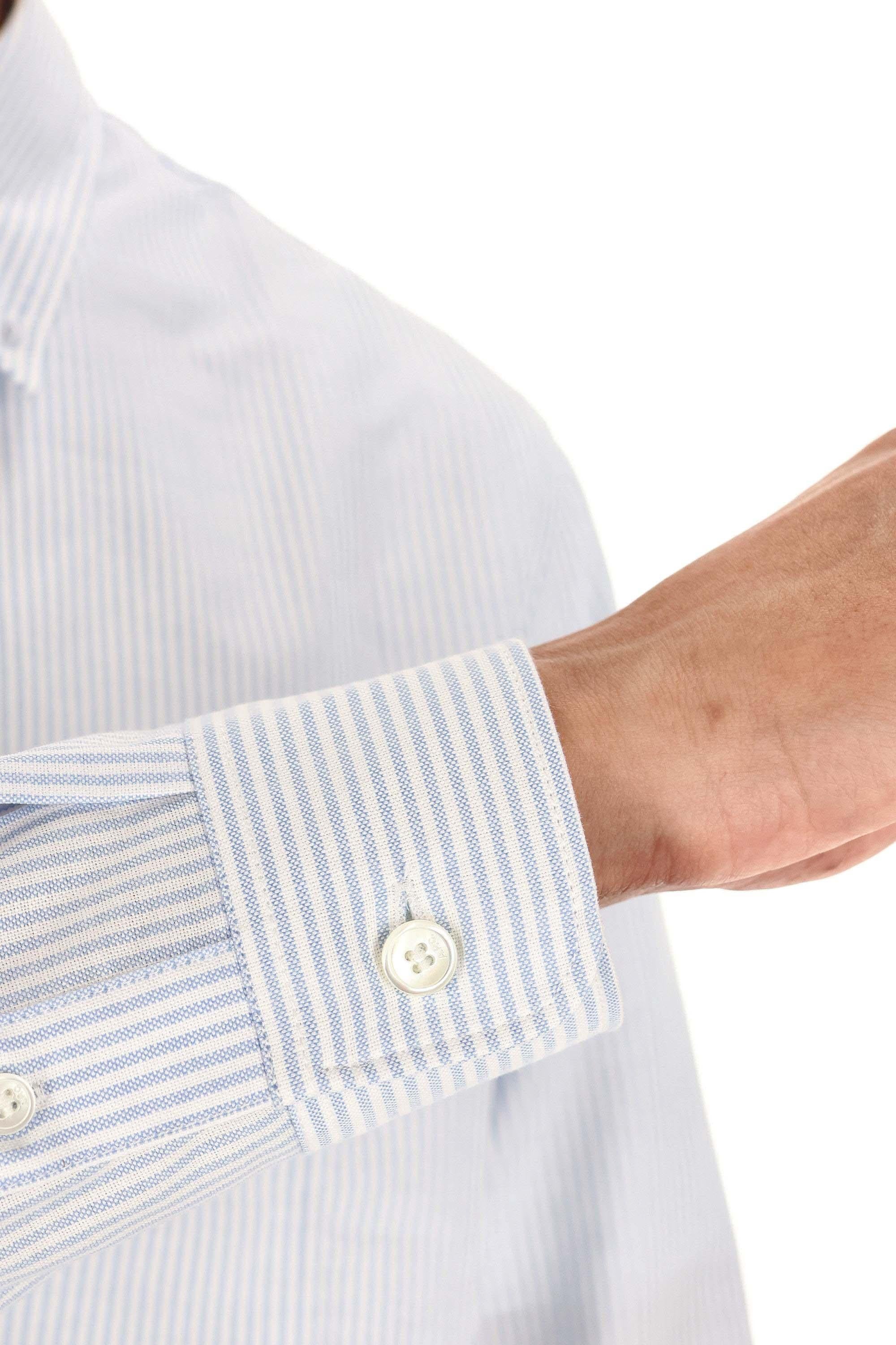 Camicia bacchettata in piquet di cotone Standard fit COGUH H12499 BLEU A.P.C. 