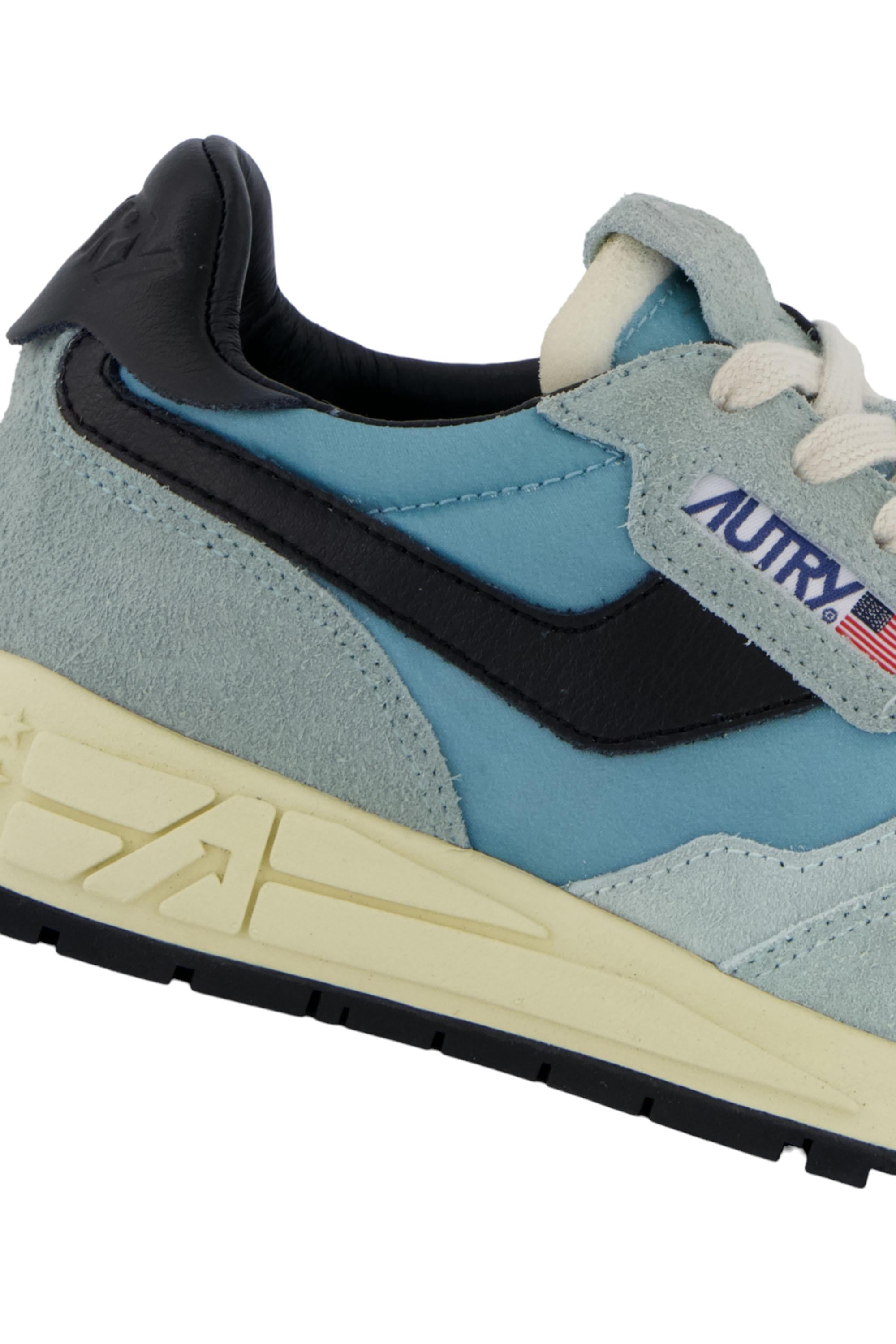 Running donna Reelwind azzurra in nylon e camoscio WWLW HN09 JADE/BLACK Autry 