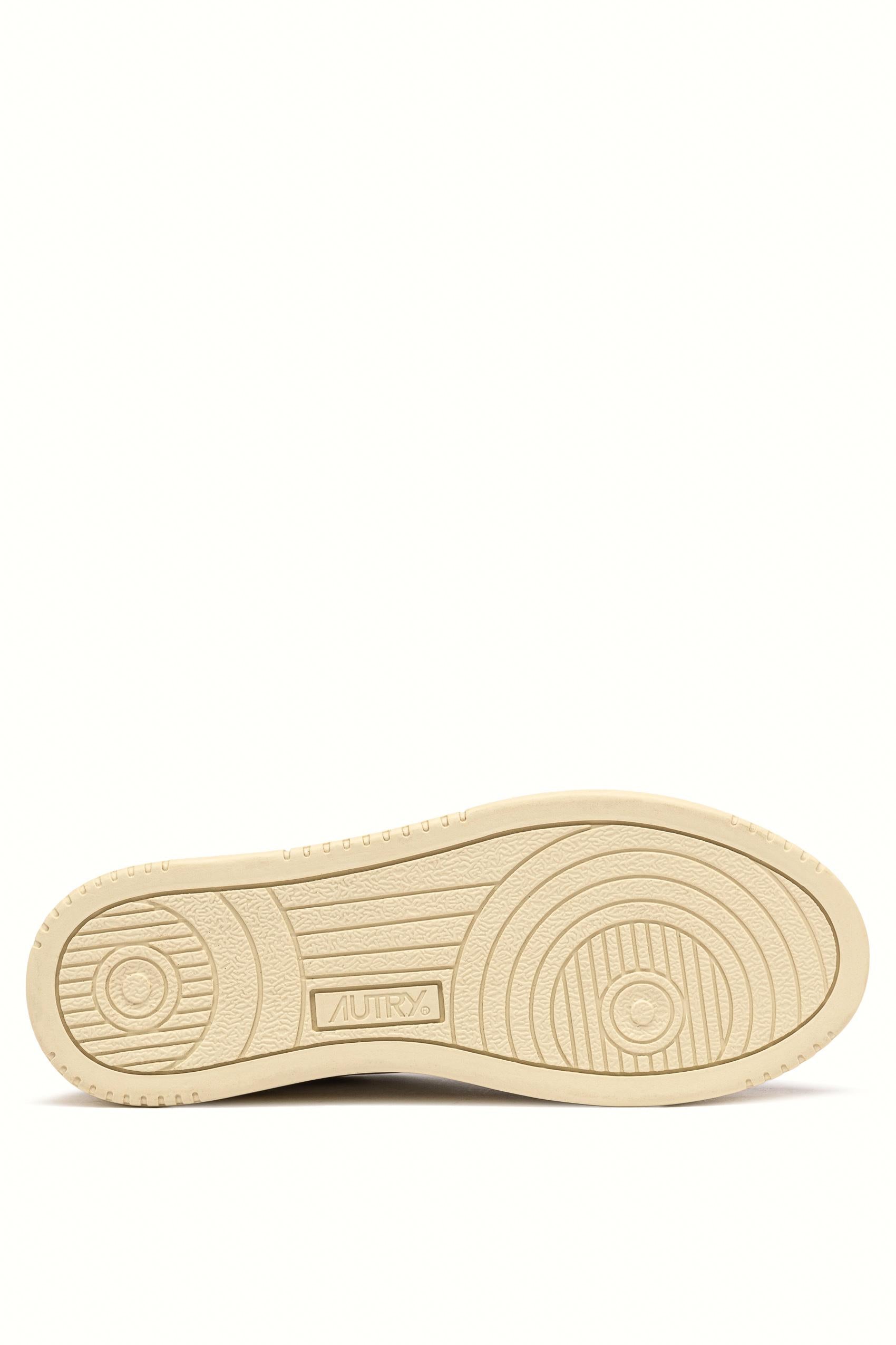 Sneaker donna in pelle e camoscio talloncino nocciola AULW LS02 WHT/BRNSUG Autry 