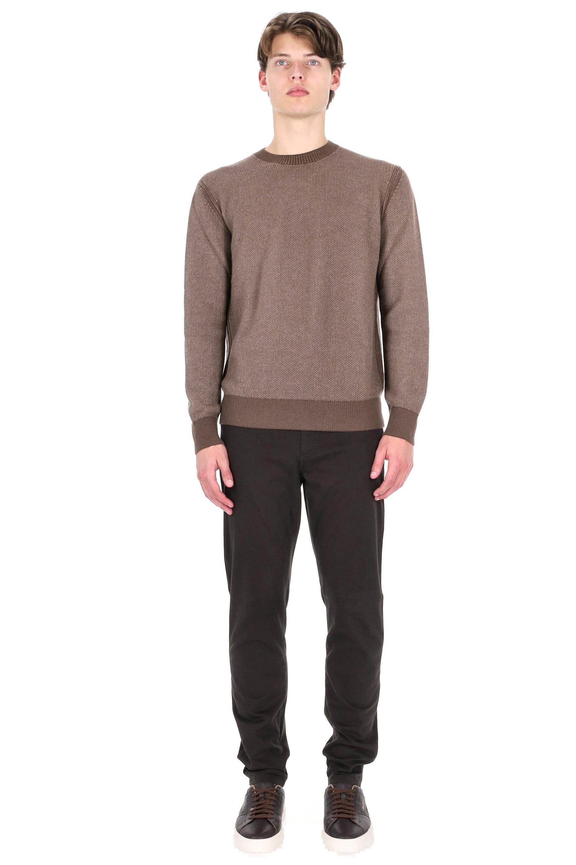 Zegna Maglia girocollo grana riso in Oasi Cashmere UGK65A2-110 103 