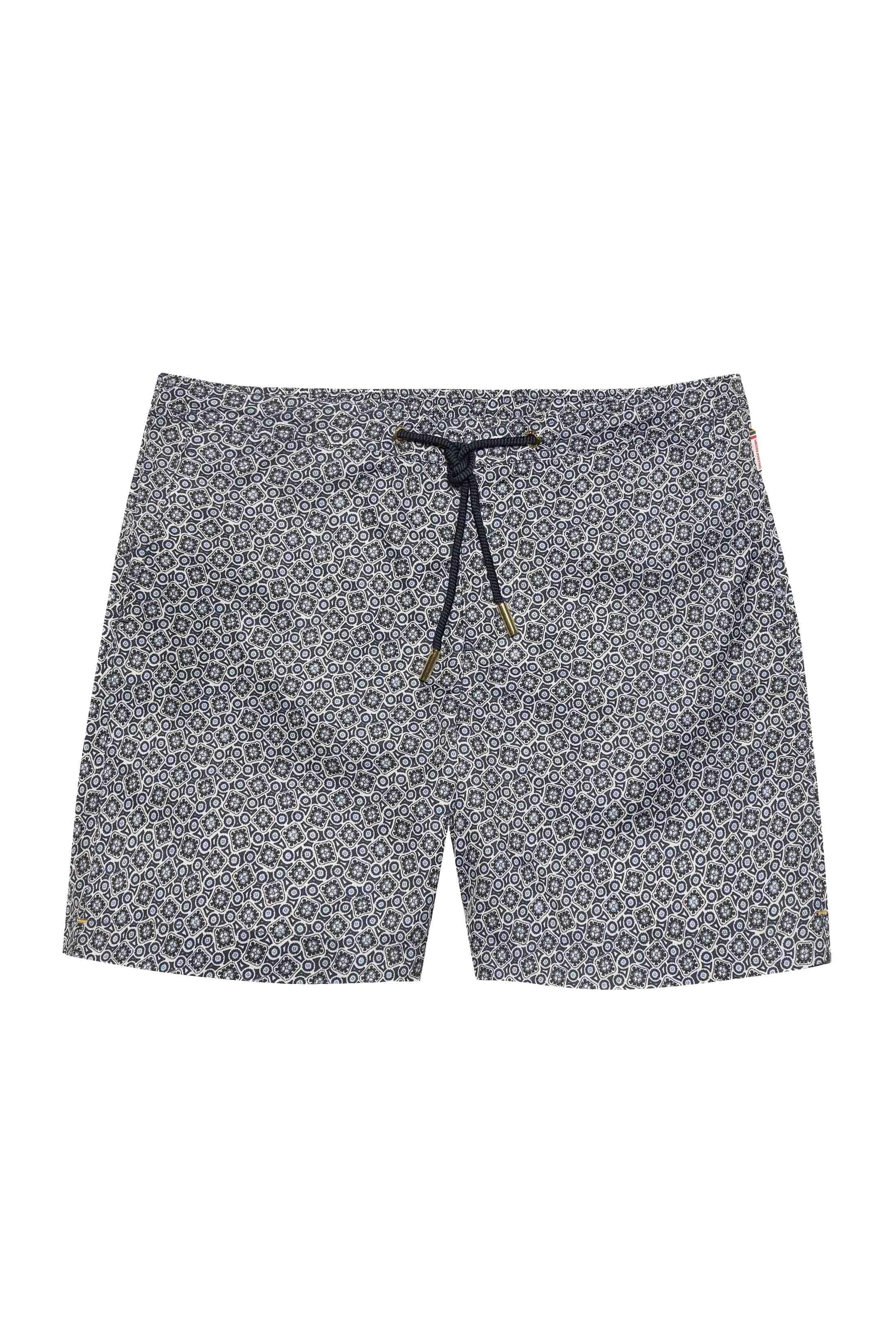 Orlebar Brown Costume da bagno bulldog pettola micro disegno 281740 NIGHT IRIS/WHITE SAND 