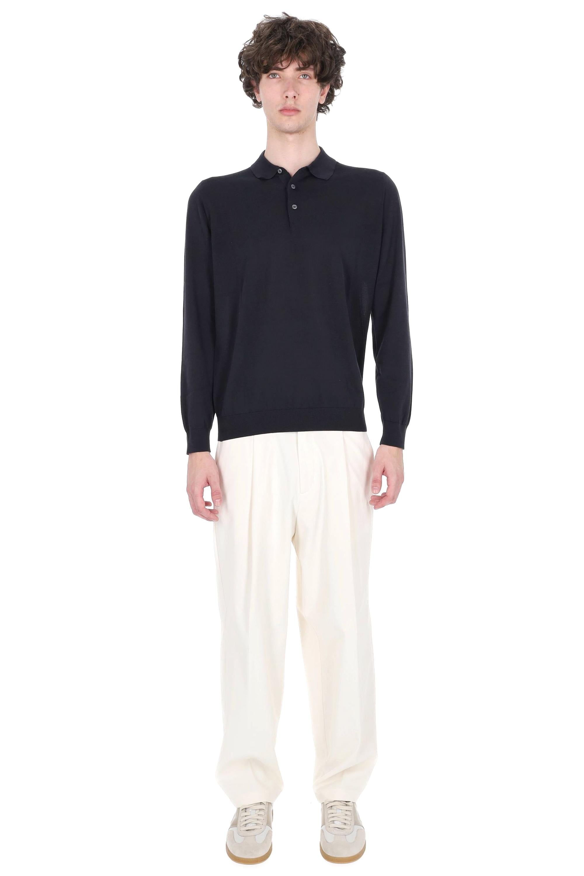 Drumohr Polo manica lunga in cotone D0GN214L-3 795 