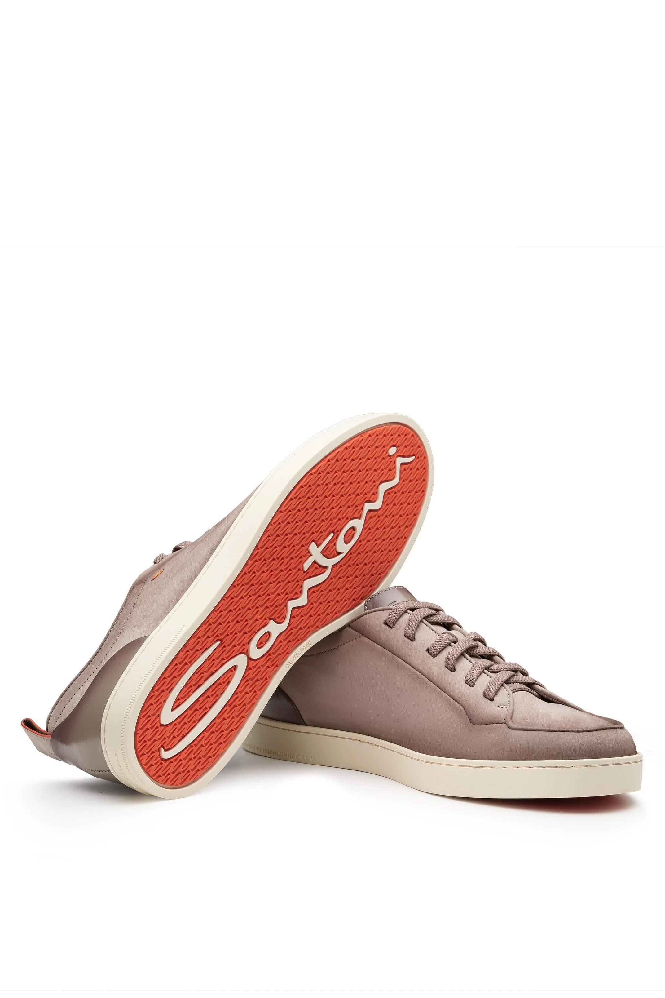 Santoni Sneaker in pelle nabuck Carezza con sfumature manuali MBN022184TIRTFEH E55 