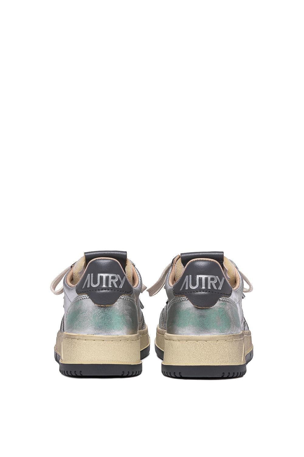 Autry Sneaker donna SuperVintage in pelle AVLW MH01 GRNPLAT/SILV 