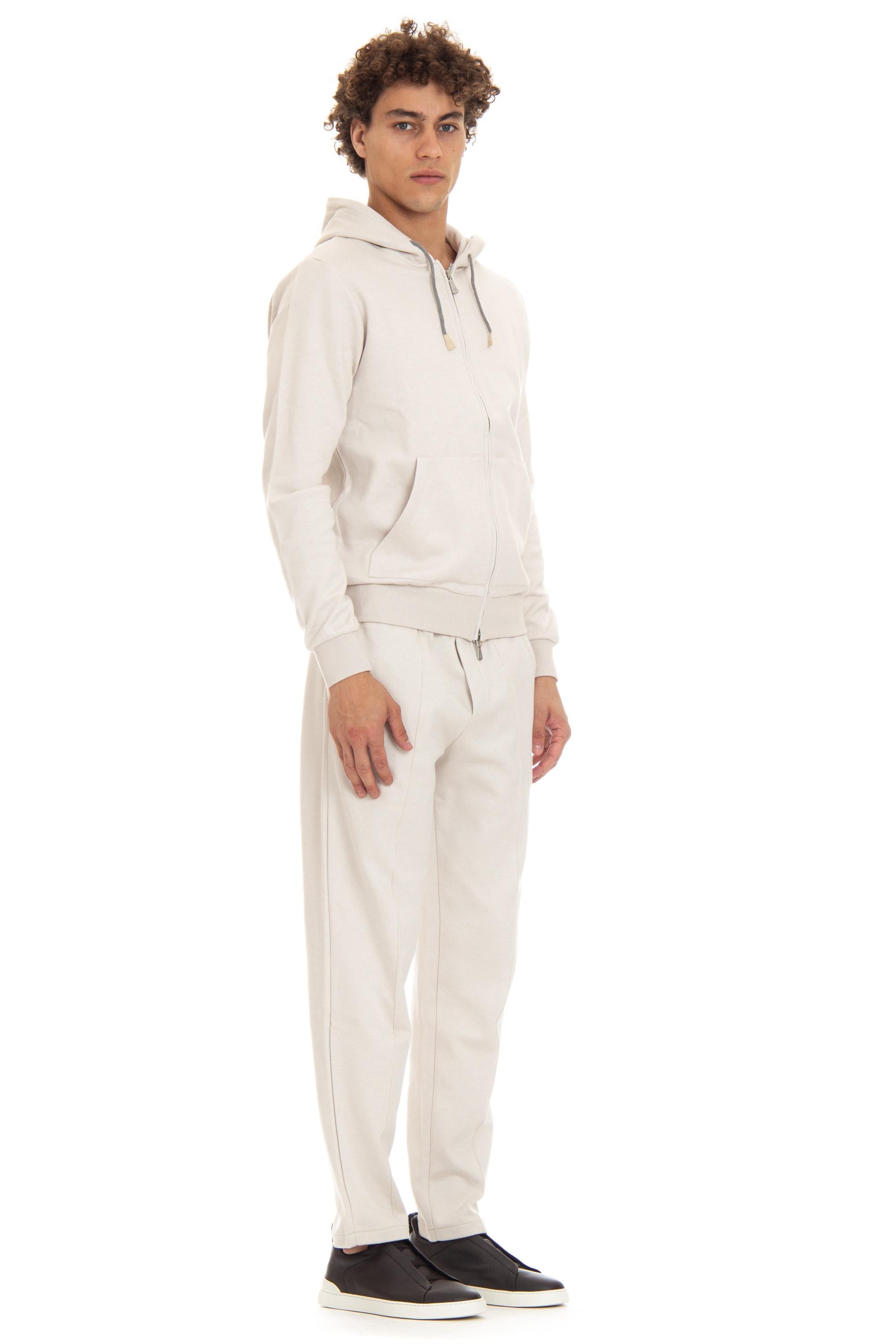 Felpa con cappuccio in cotone-cashmere-seta J75FELJ15 TES0J151 02 Eleventy 