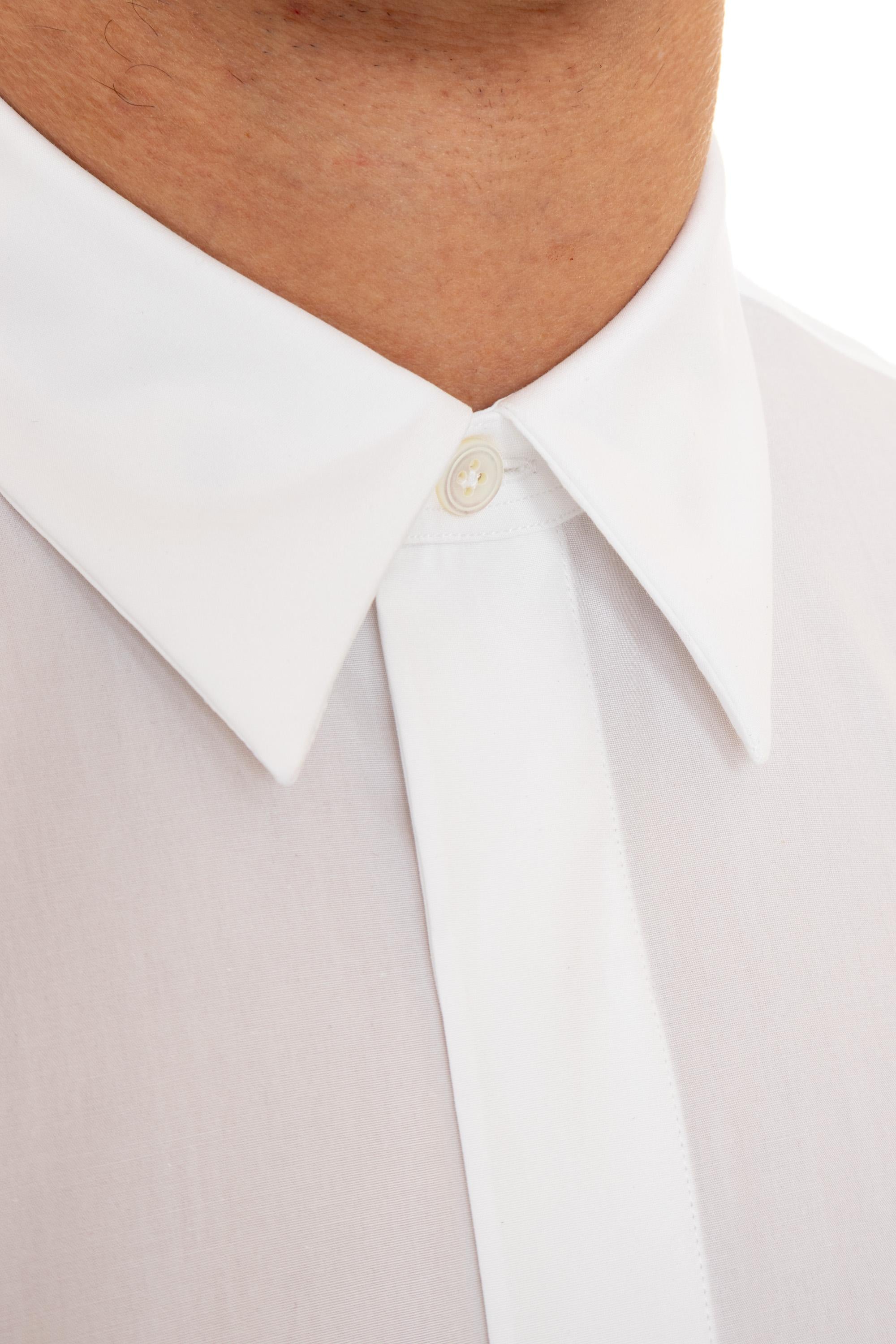 Lardini Camicia cerimonia con bottoni coperti EQASHER EQC1775 100 
