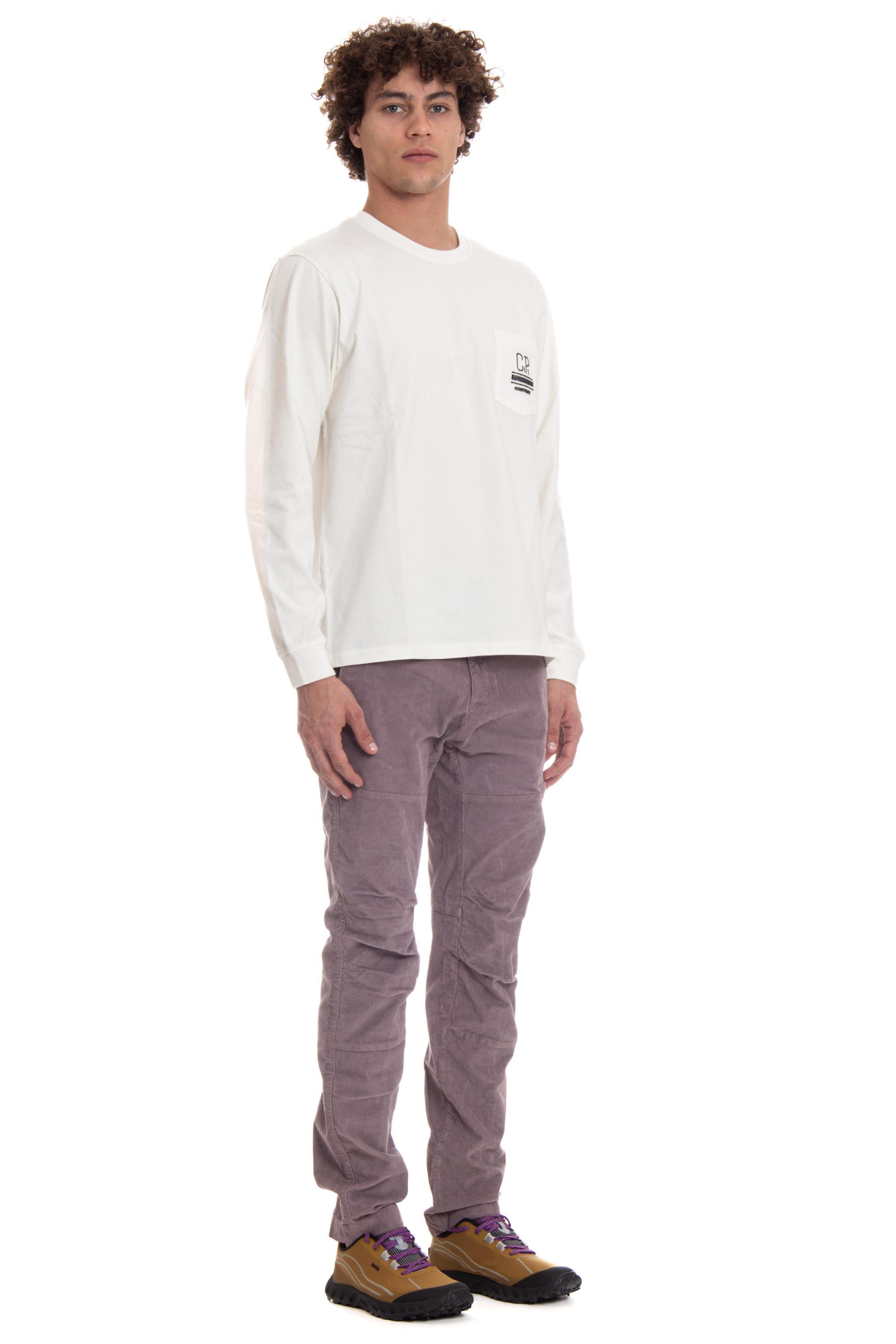 CP Company T-shirt manica lunga in cotone con taschino CMTS179A 006203W 103 