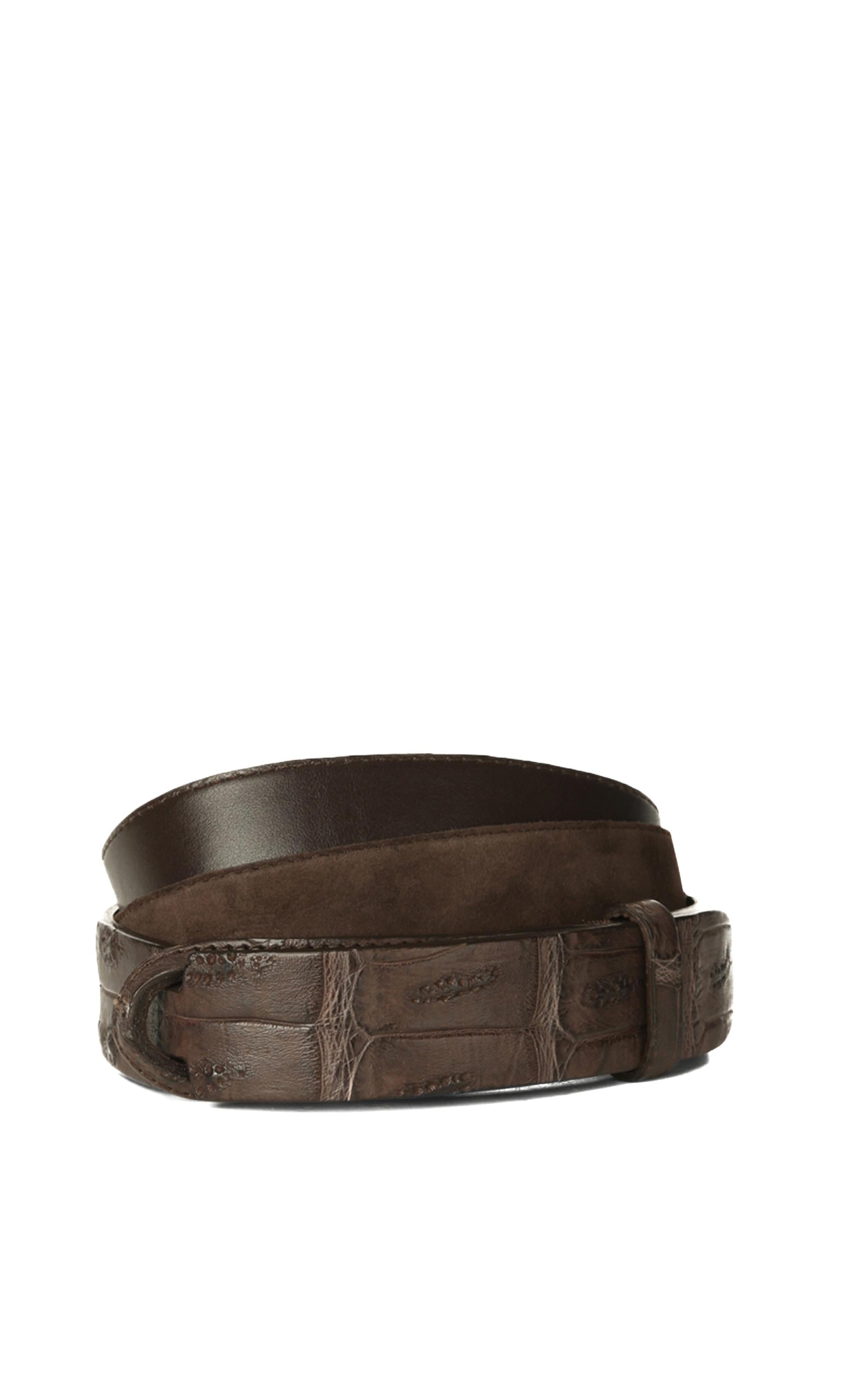 Orciani Cintura in coccodrillo No Buckle NB0031_CCS TMORO 