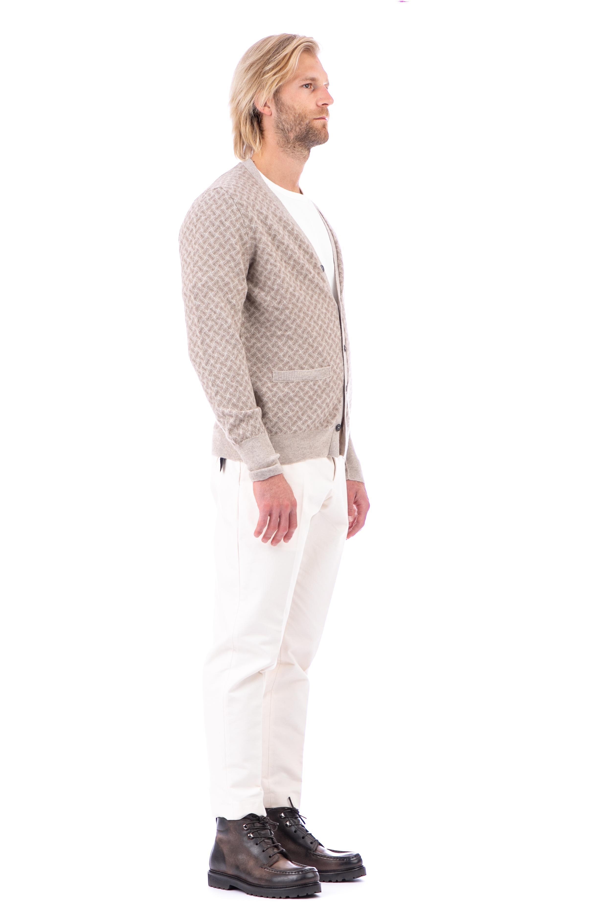 Cardigan in cashmere biscottino D2K110 BI13 Drumohr 