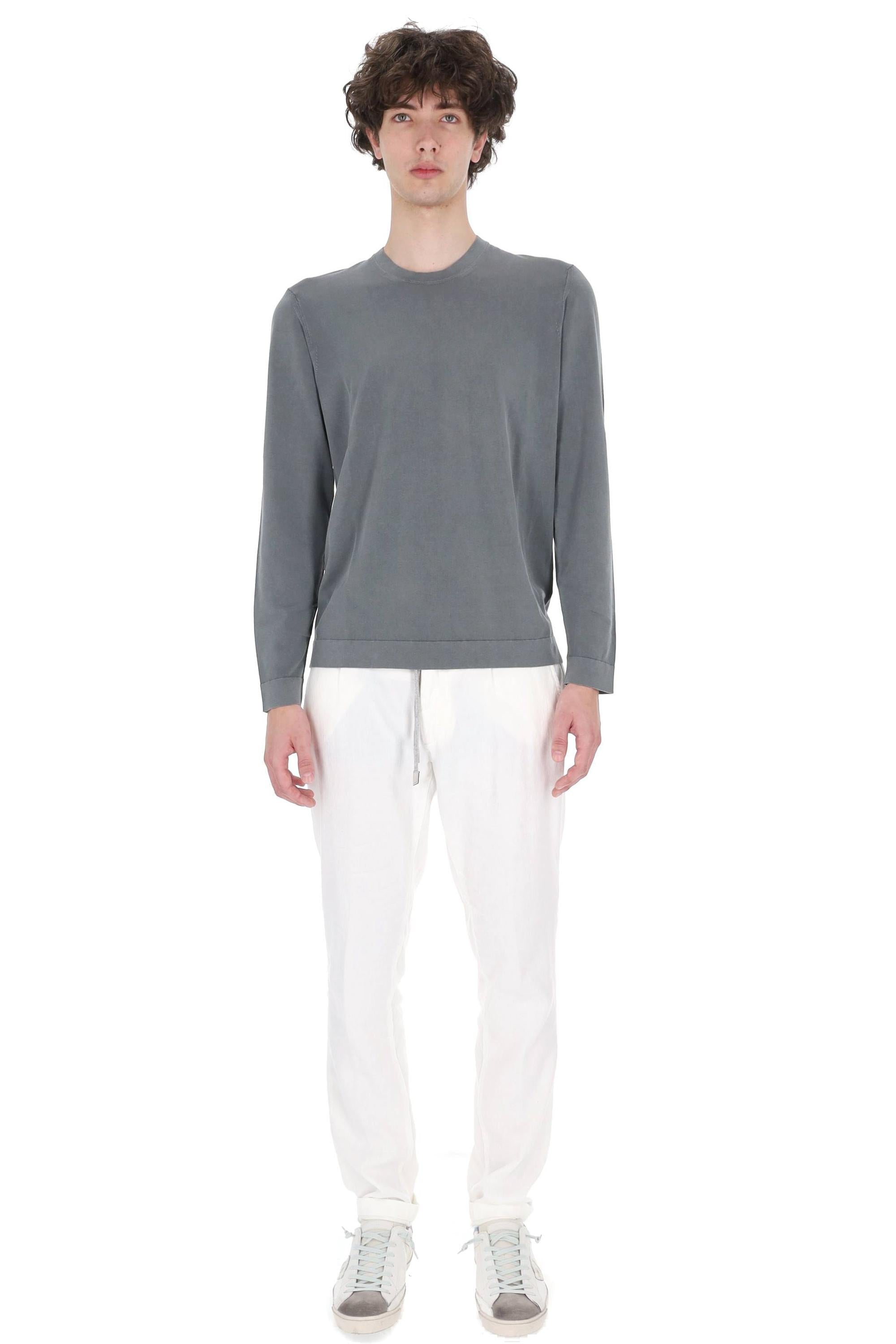 Drumohr T-shirt manica lunga in leggero cotone frosted D0GF113NL-2 699 