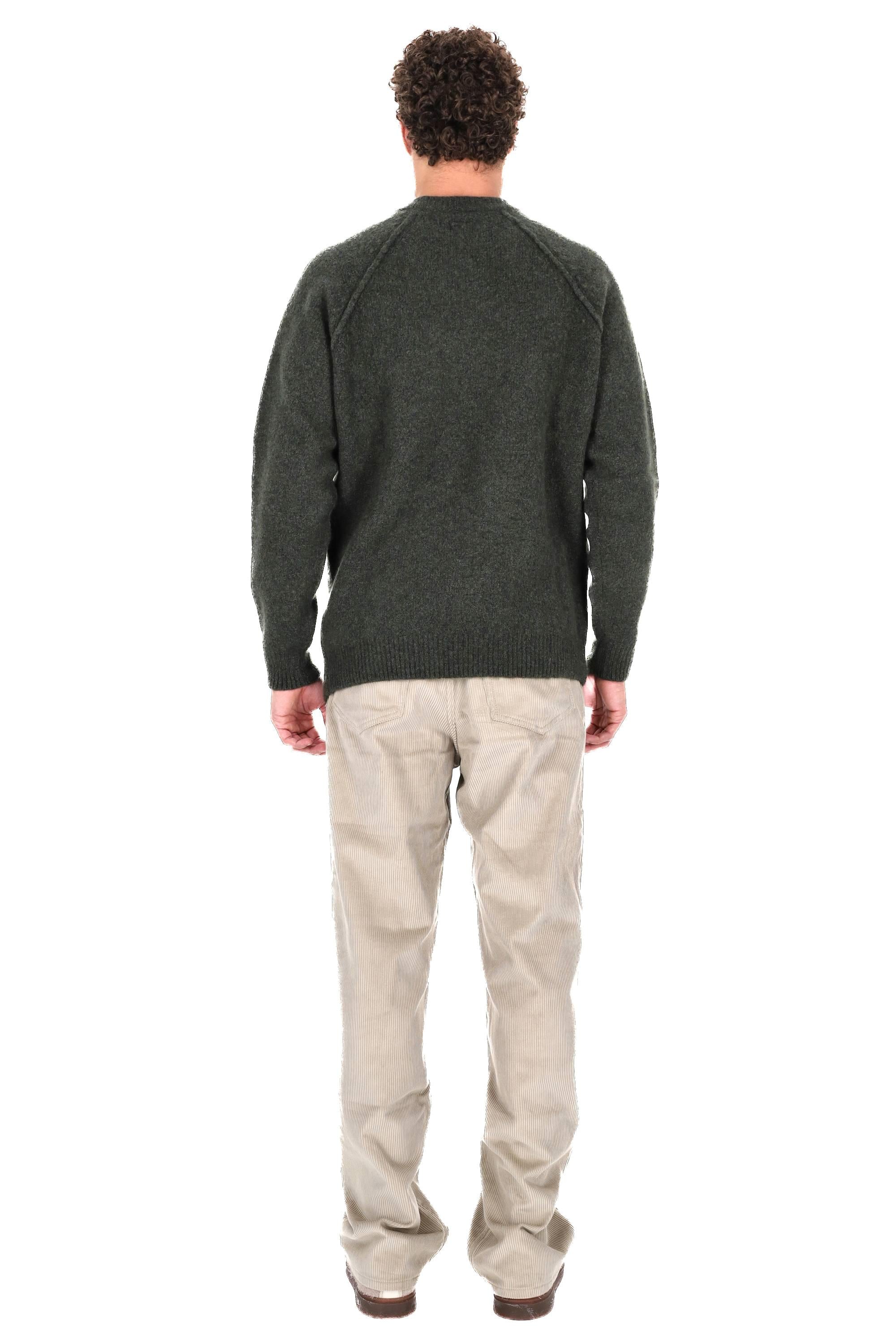 CP Company Maglia girocollo in lana con logo centrale MKN280A11-0509A 667 