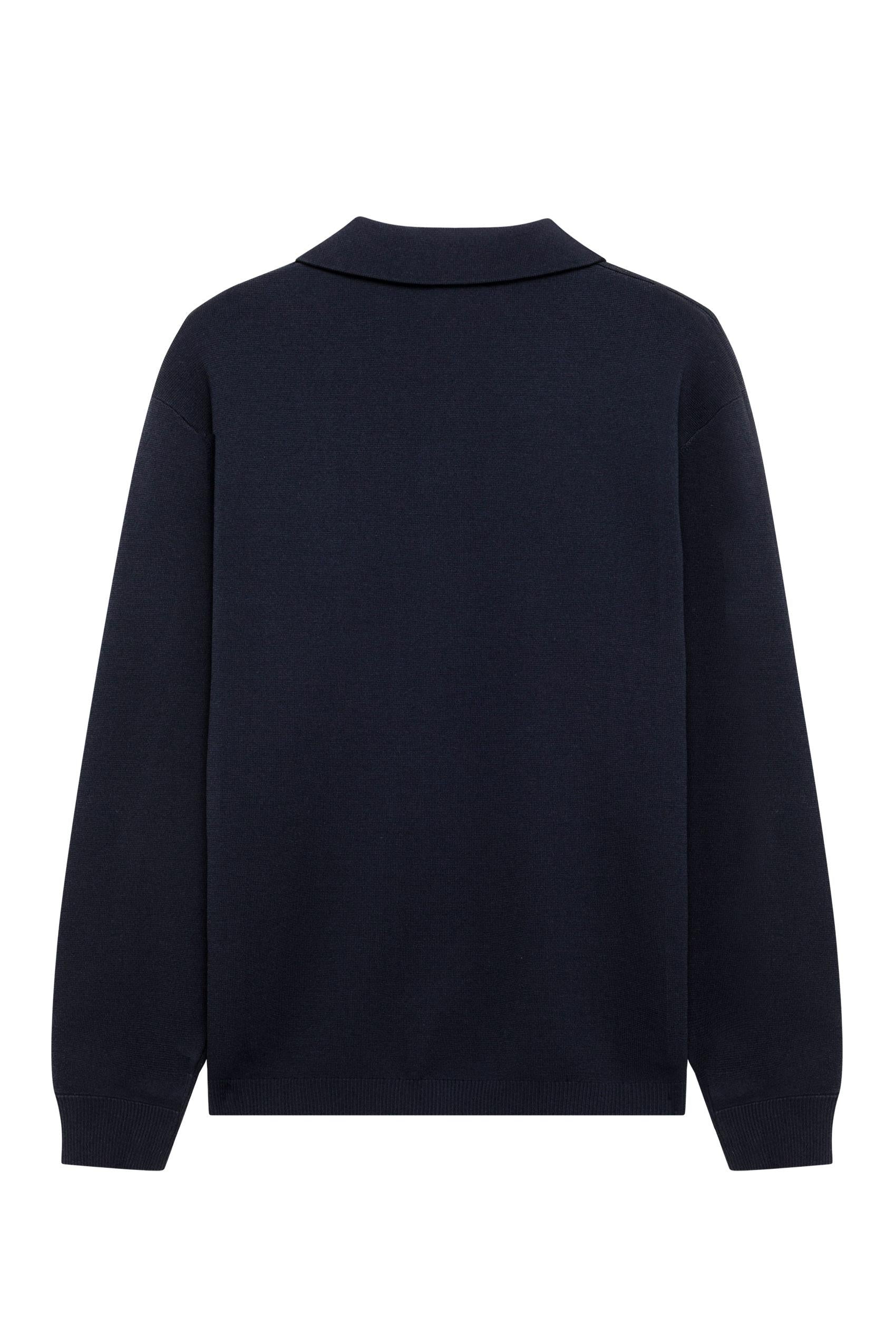 Autry Overshirt in viscosa-nylon con dettagli bande JAPM 026B KNIT BLUE 