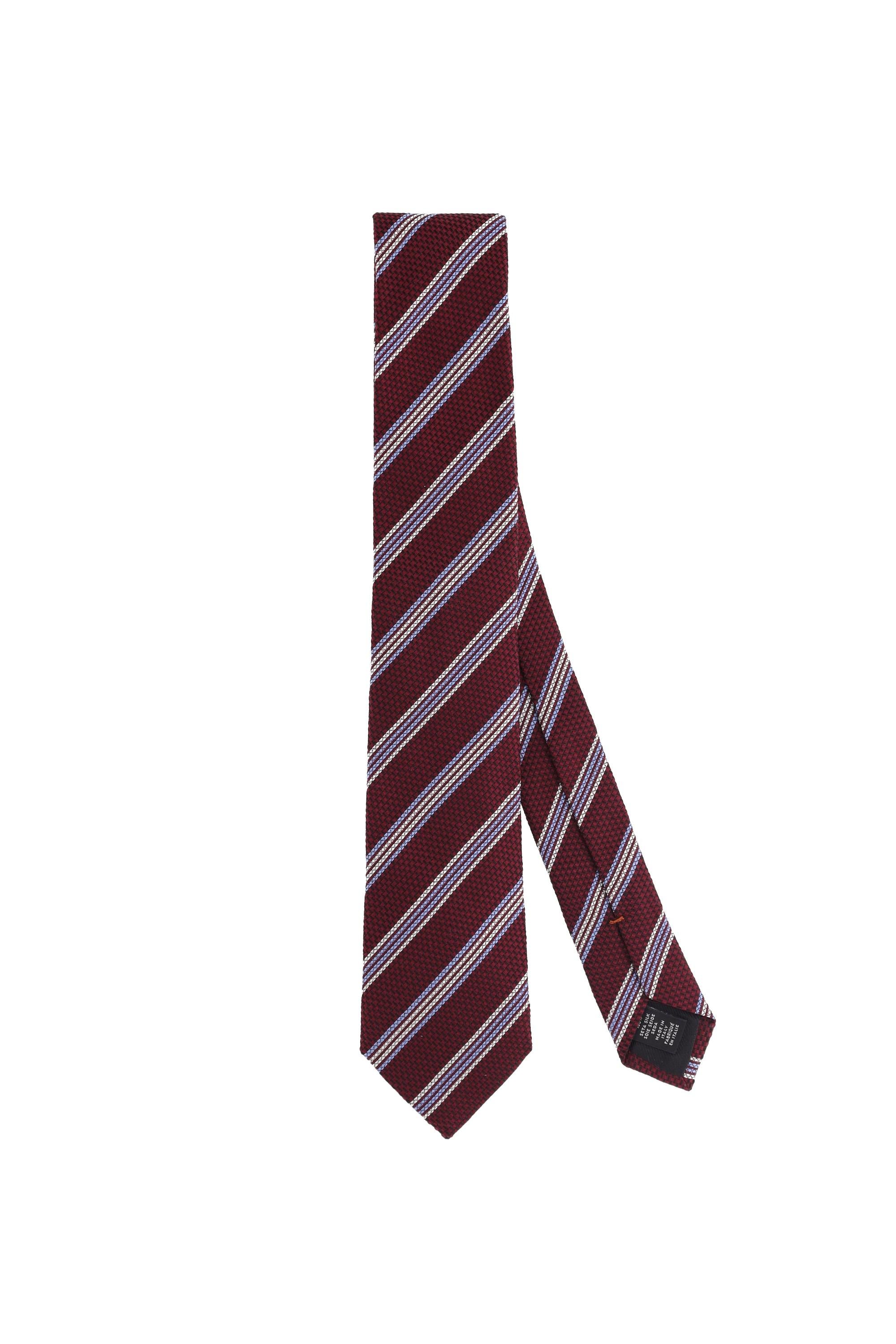 Cravatta regimental in seta Z6D30TA6 1P7/2 BU1 Zegna 
