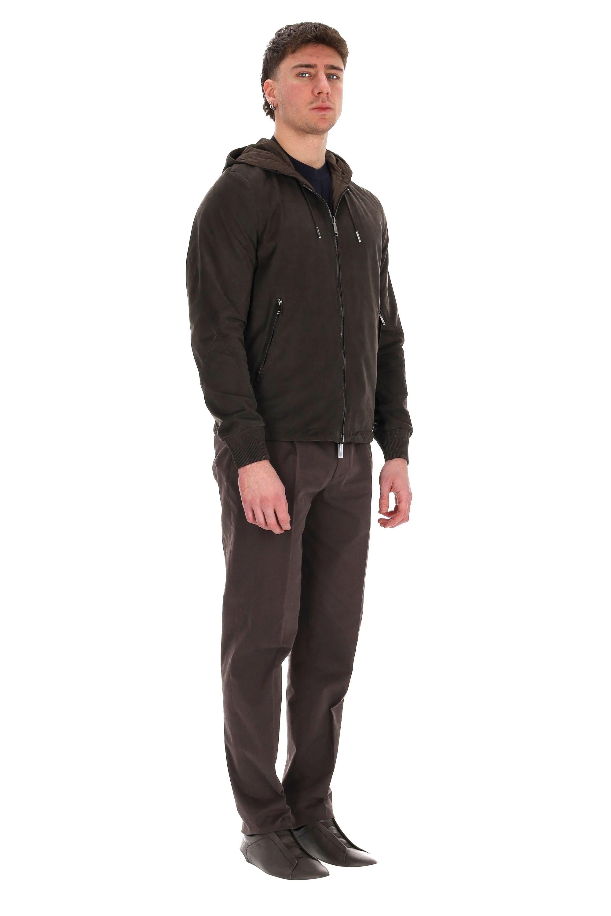 Giubbino bomber reversibile in nabuck UFPGTA9 F166T M09R Zegna 