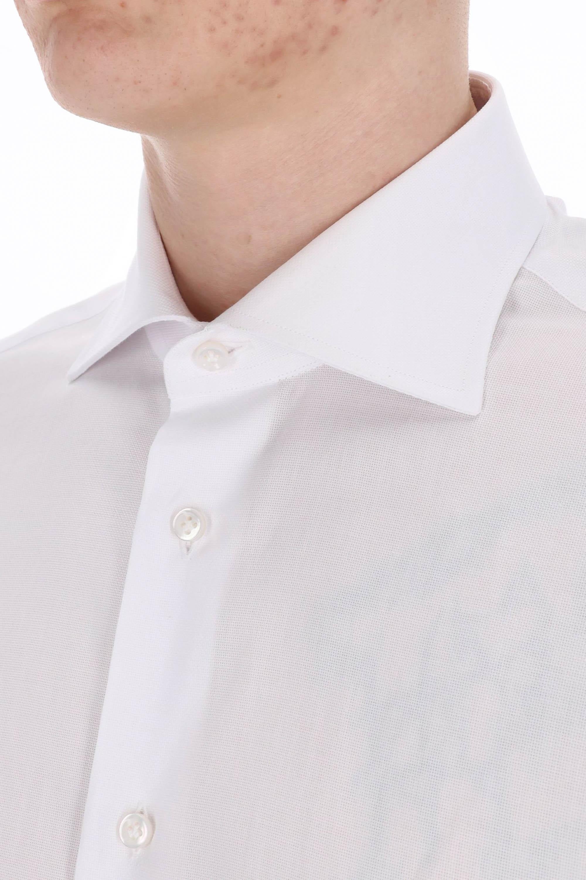 Borriello Camicia sartoriale micro trama in cotone 19004 1 