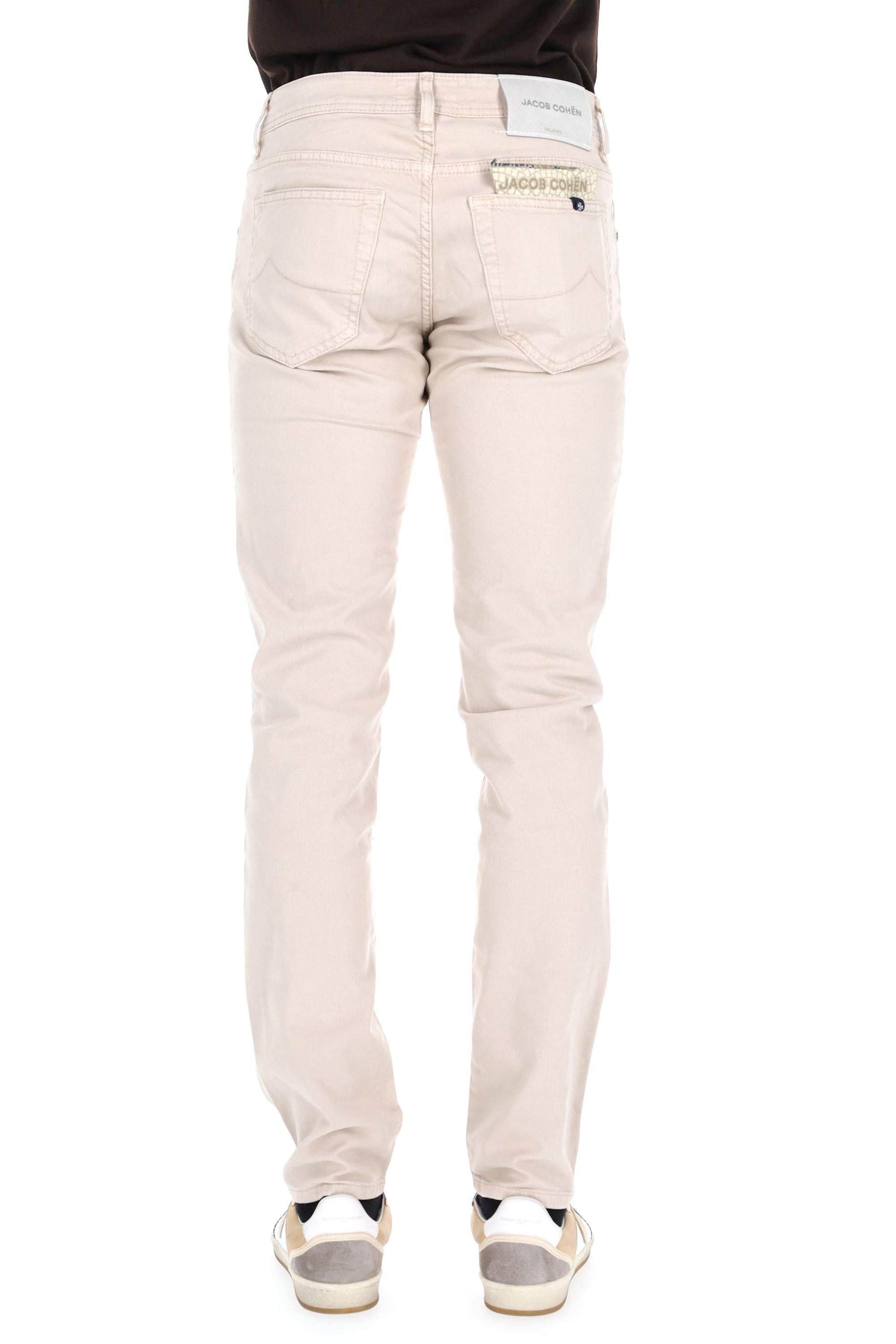 Jacob Cohen 5 tasche color in cotone mano pesca Scott fit JUM_QE007-036-S4216 A83 