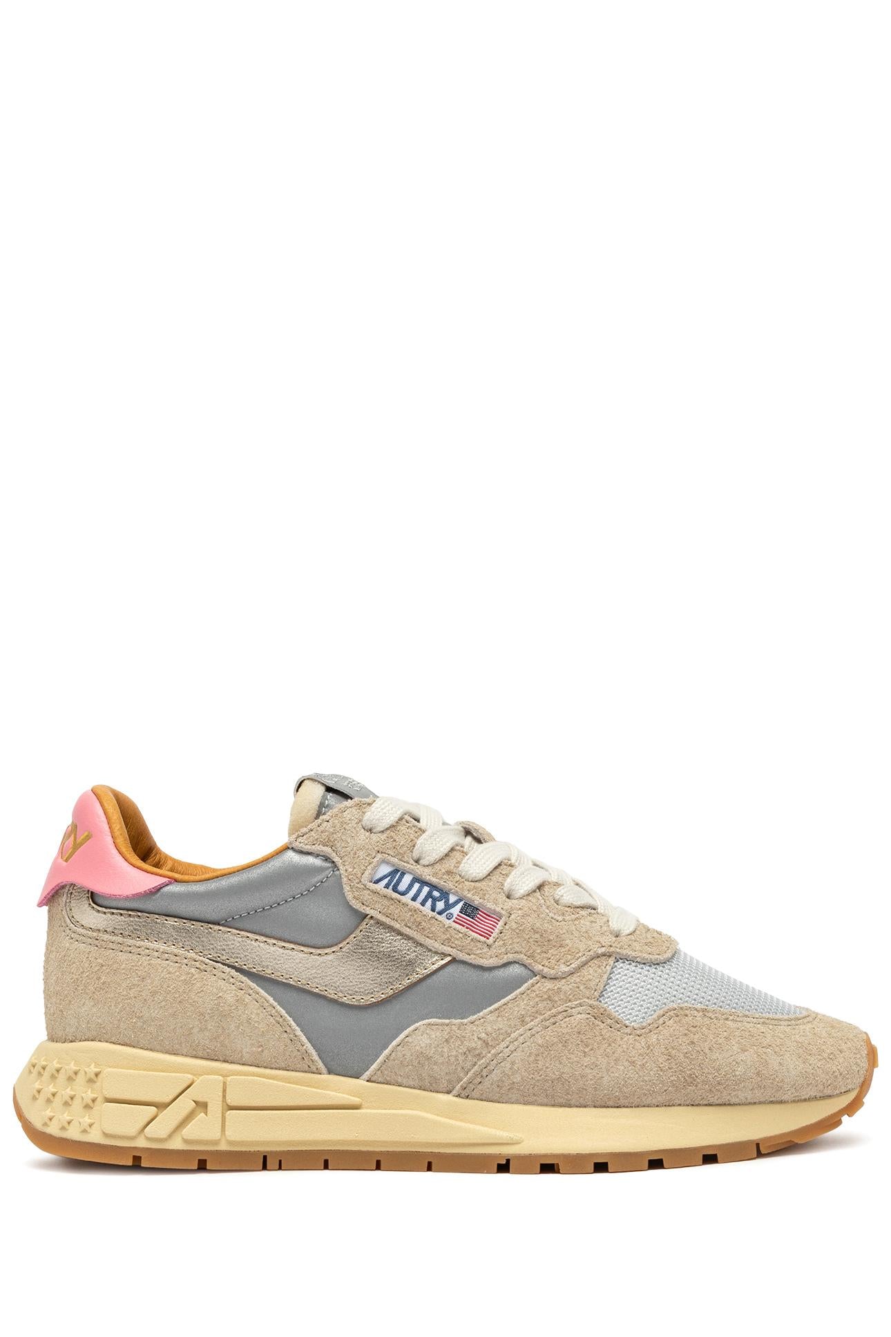 Autry Running donna in camoscio e mesh mod. Reelwind WWLW RL06 SILV/PLAT 