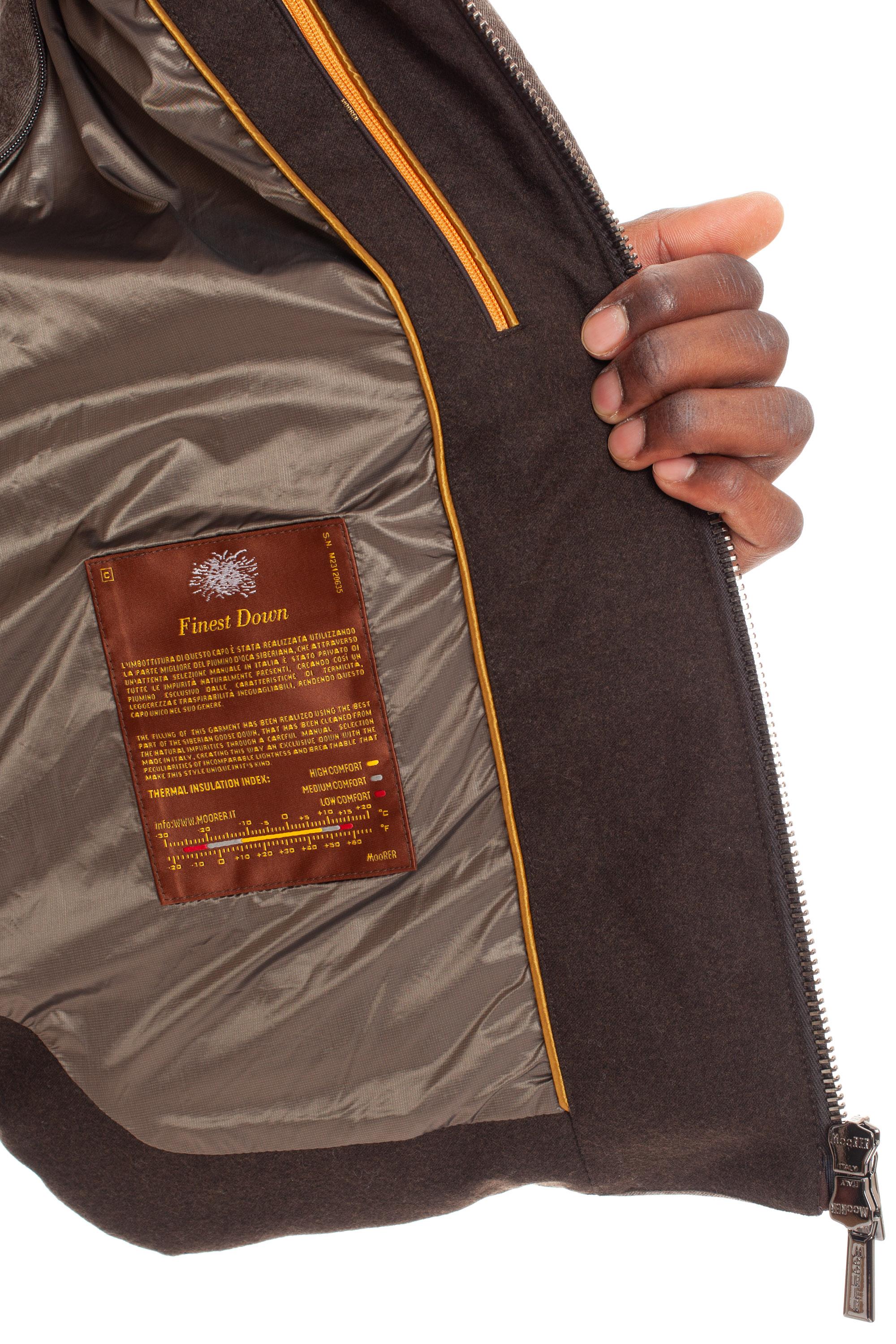 Piumino bimateriale con maniche staccabili mod. casciano-fur CASCIANO-FUR-OSL V1141 Moorer 