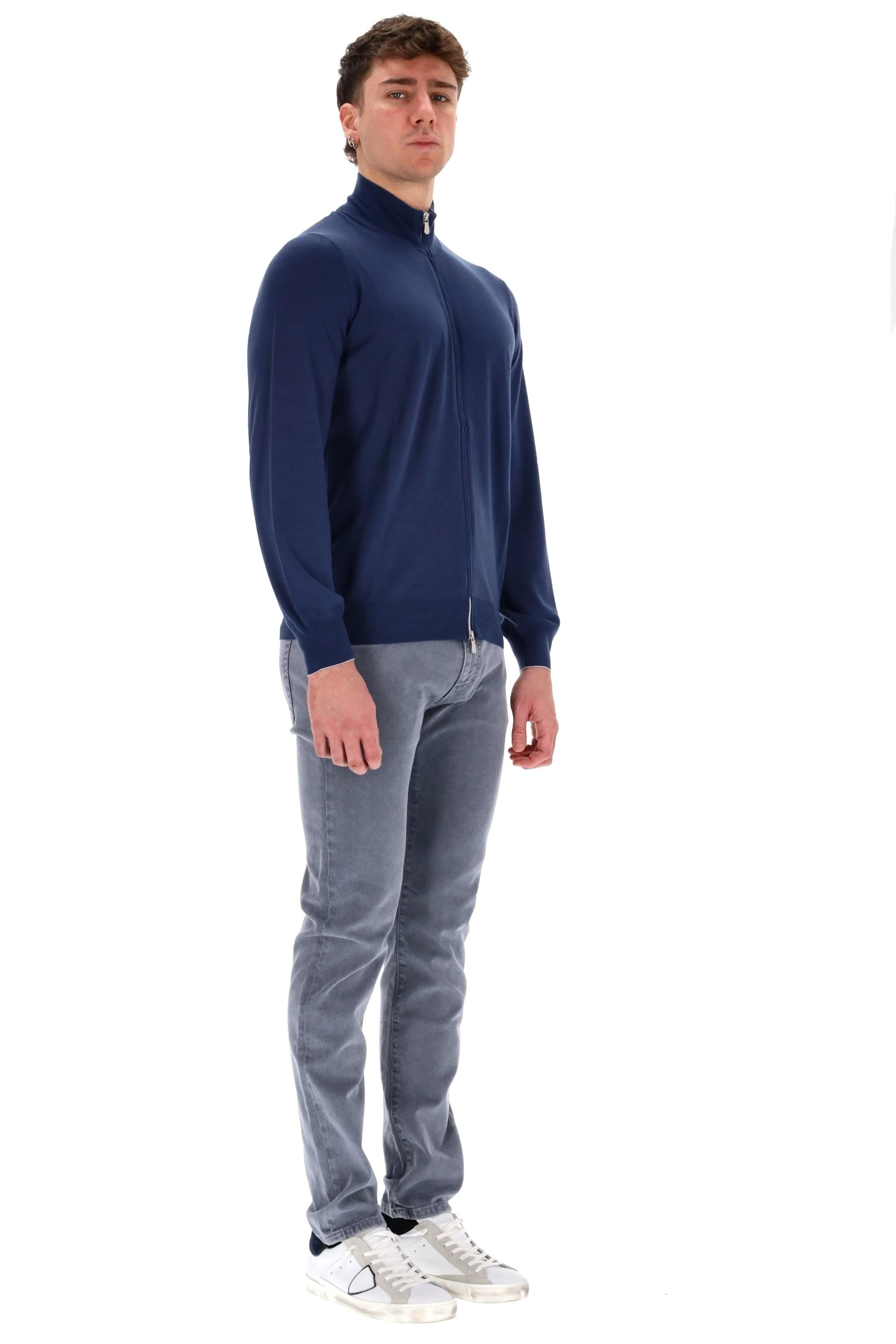 Maglia full zip in lana-cashmere in finezza M2400106 COP71 Brunello Cucinelli 