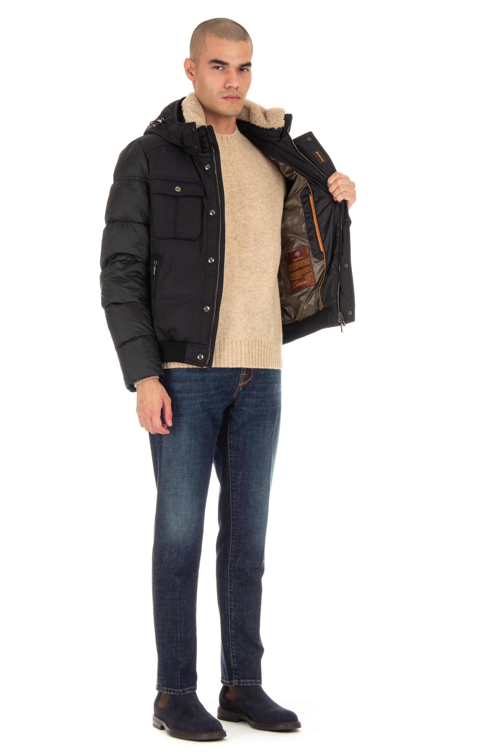 Piumino bomber con collo in montone mod. clif-wco CLIF-WCO U0498 Moorer 