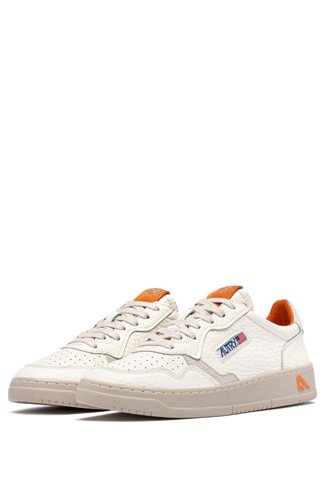 Autry Sneaker Medalist in pelle elephant dettagli arancione AULM NE13 MAR/FAN 