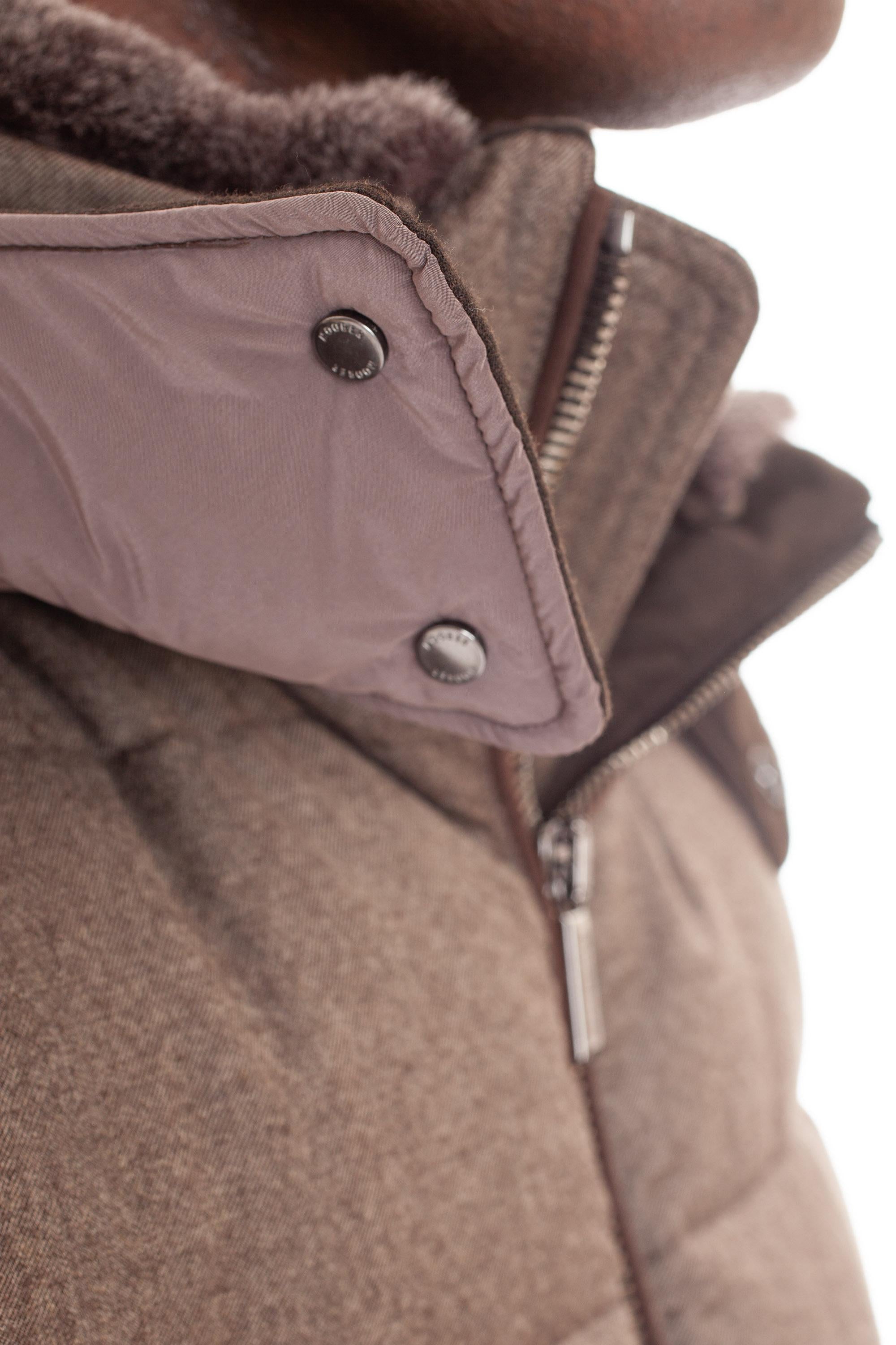 Piumino bimateriale con maniche staccabili mod. casciano-fur CASCIANO-FUR-OSL V1141 Moorer 