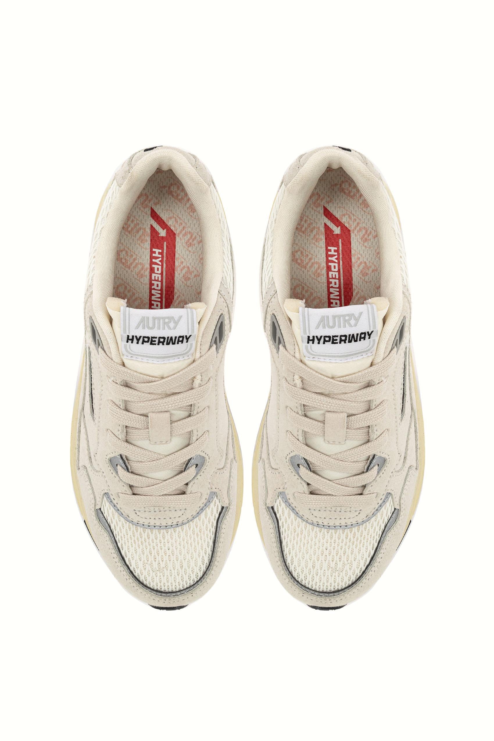 Autry Running in camoscio modello Hyperway HYLM UM10 WHT/SILV 