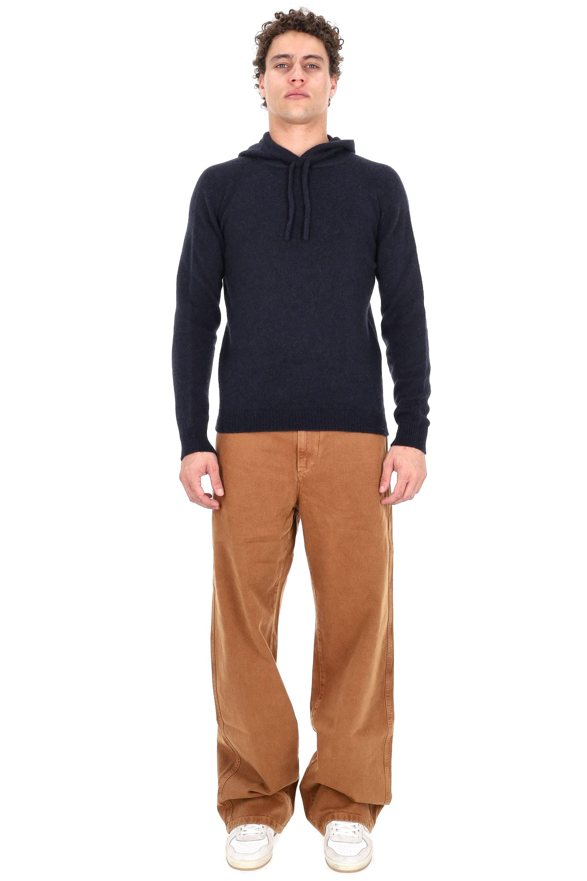 Roberto Collina Maglia con cappuccio in lana e yak 3M40007 M4010 