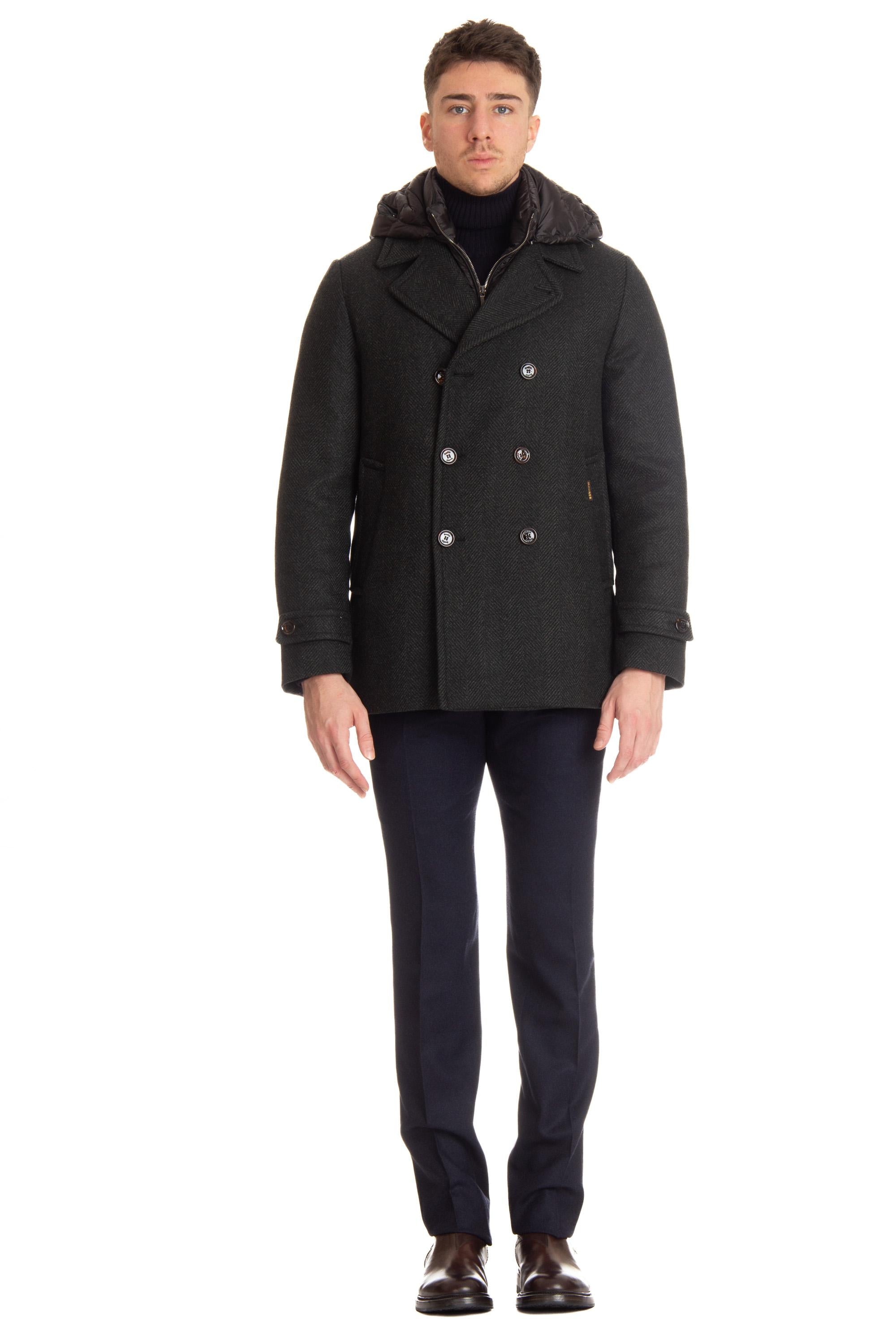 Peacoat doppiopetto in lana resca mod. Eligio-Hd ELIGIO-HD U0312 Moorer 