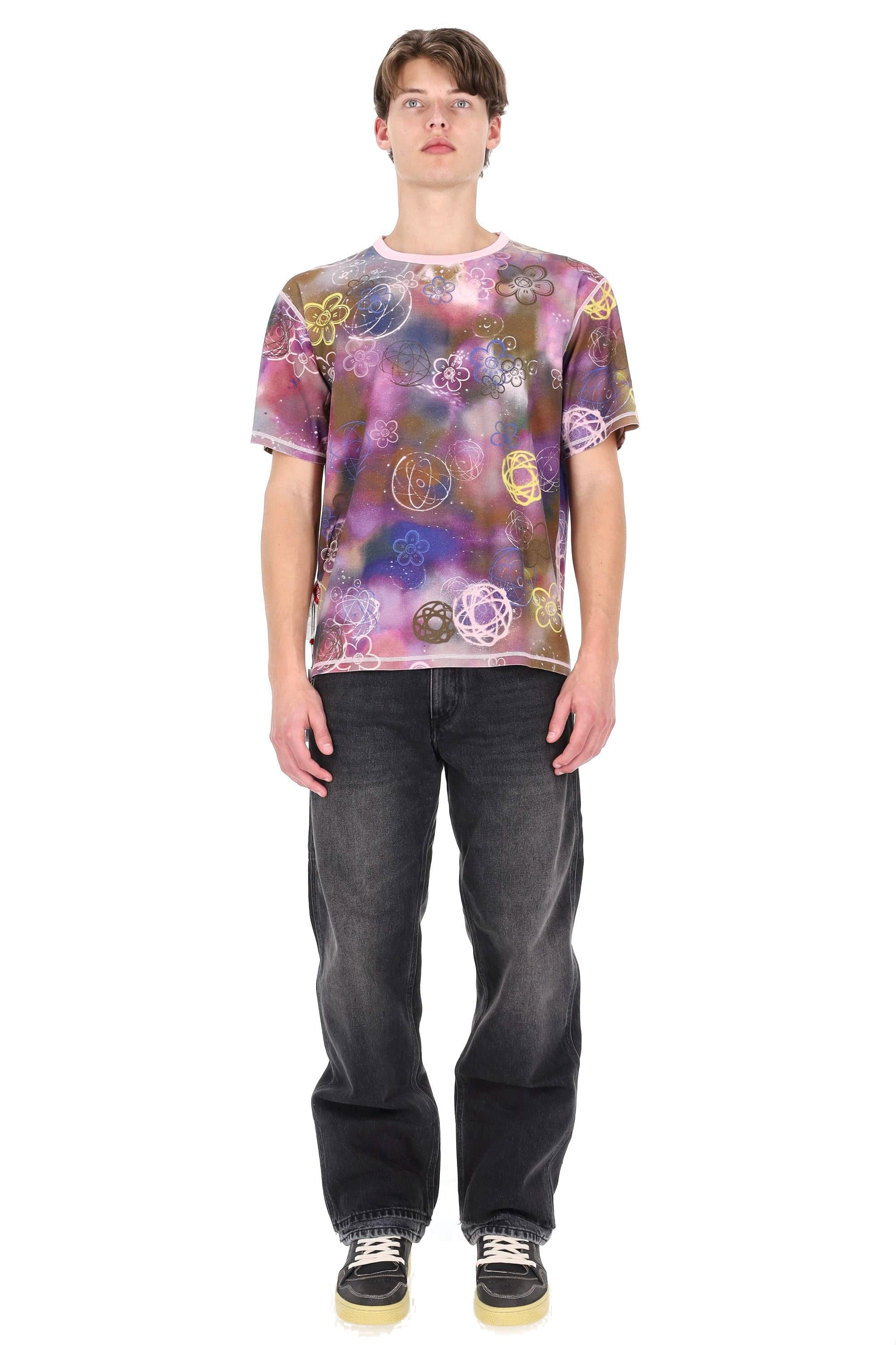 Kenzo T-shirt stampata reversibile x Futura 2000 FF65TS2584SG 30 