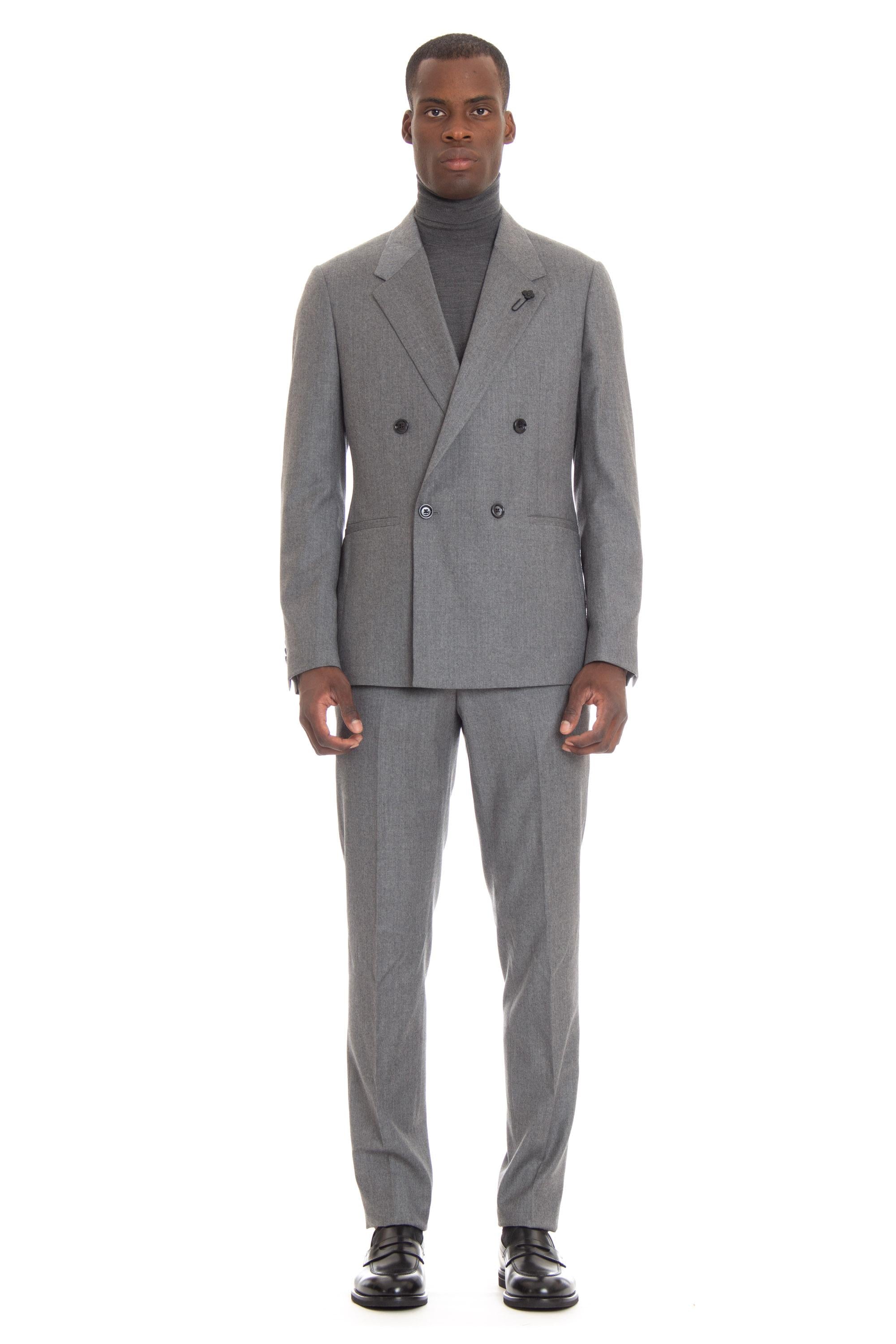 Giacca doppiopetto in lana-cashmere stretch IT6740E ITSK61407 930 Lardini 