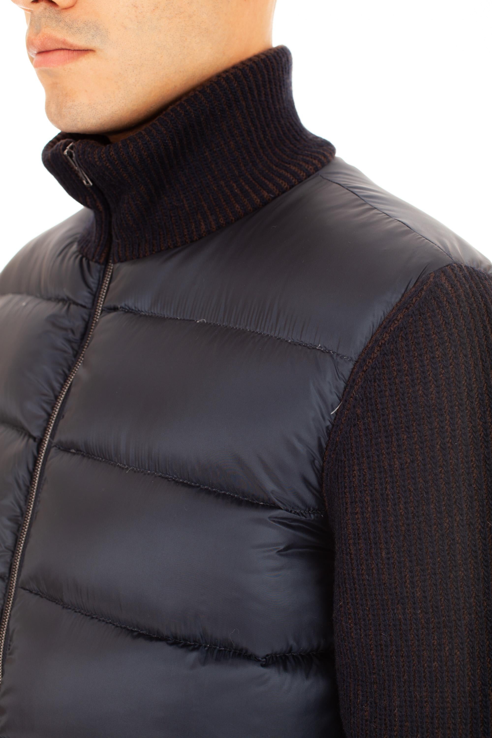 Piumino bimateriale con maniche in maglia PI001083U-12020 9200 Herno 