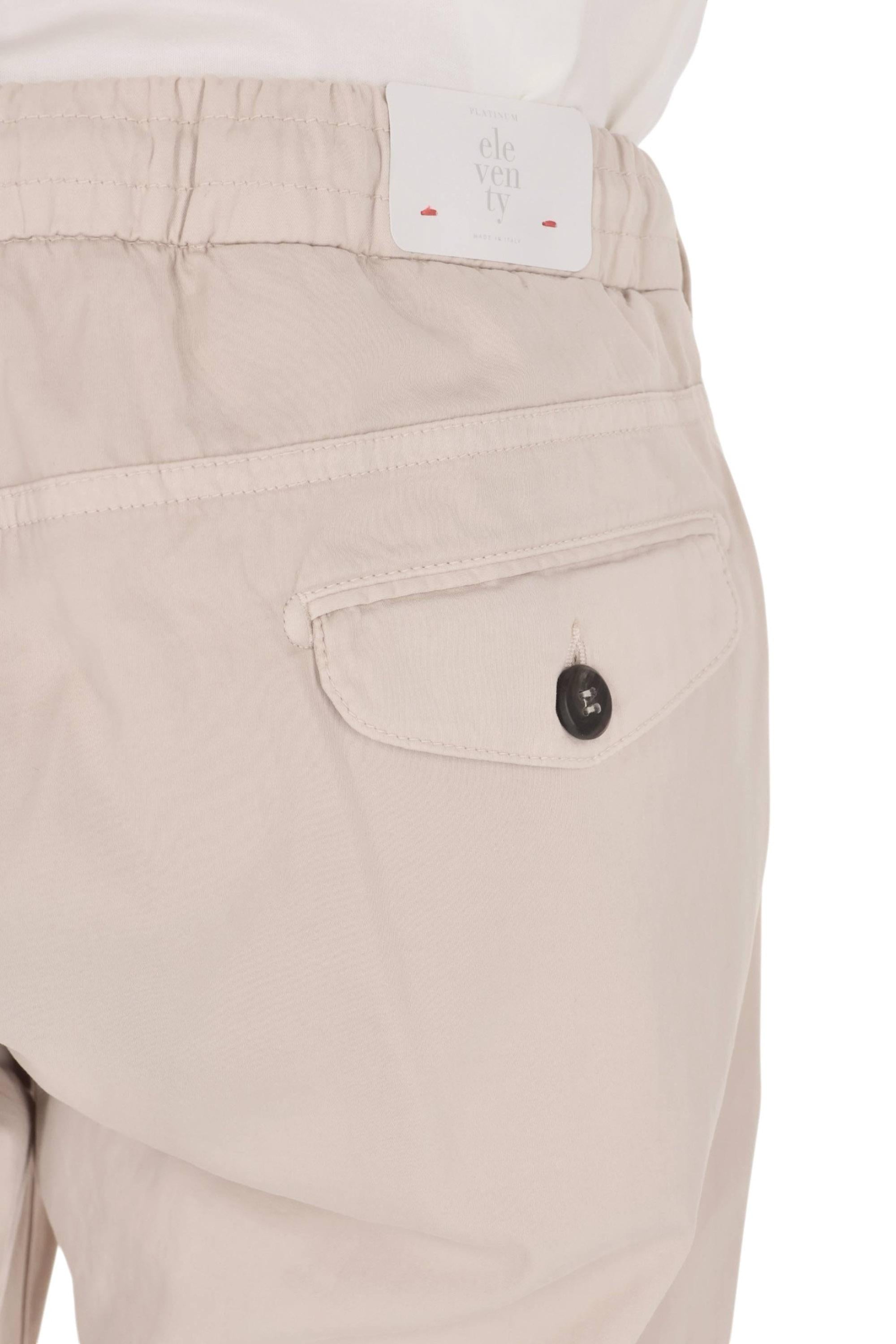 Eleventy Pantalone jogger in cotone-seta M75PANB21 TET0K004 02N 
