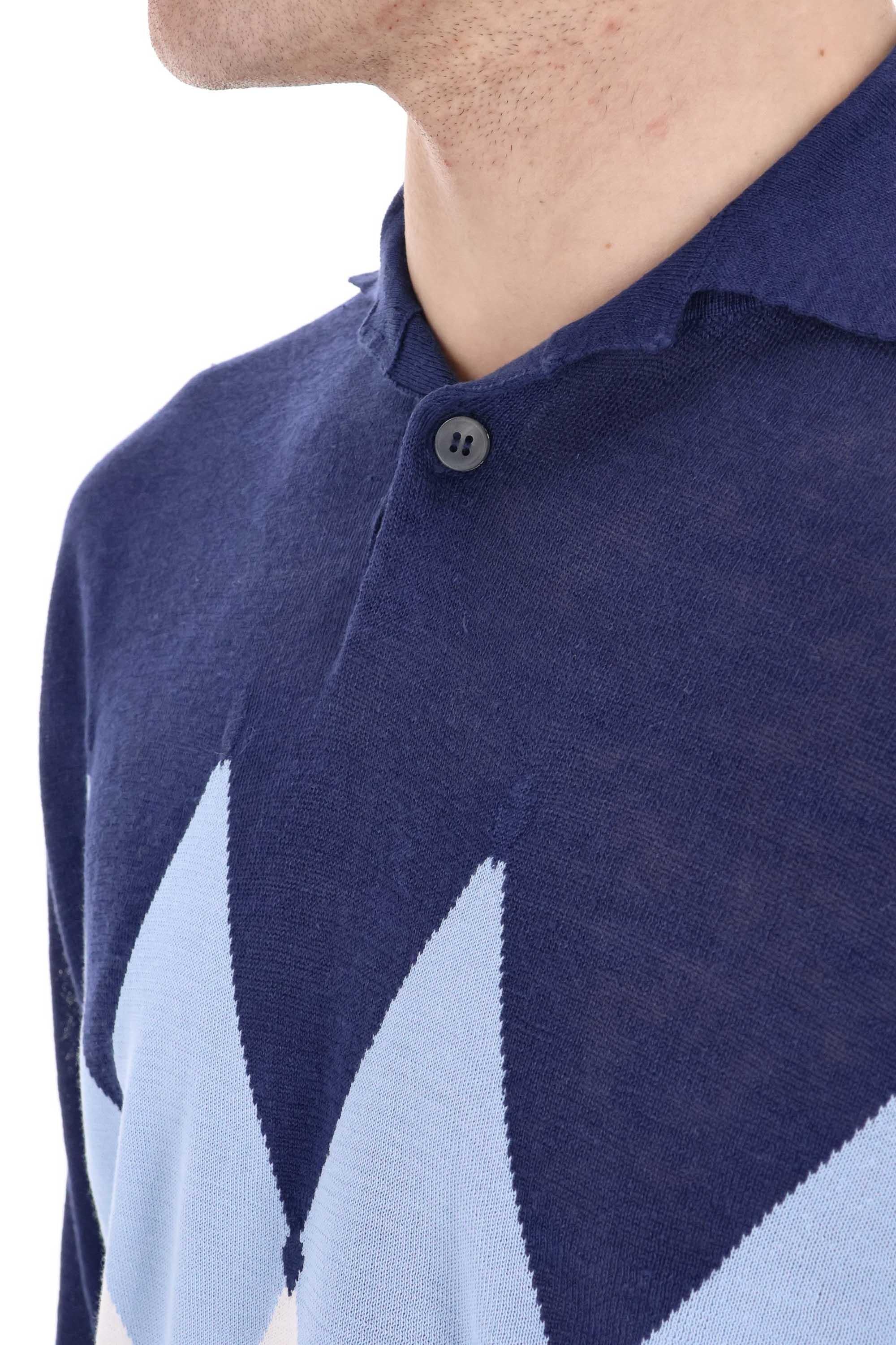 Polo manica lunga in lino-cotone Diamond B2W082 14L20-3 93592 Ballantyne 
