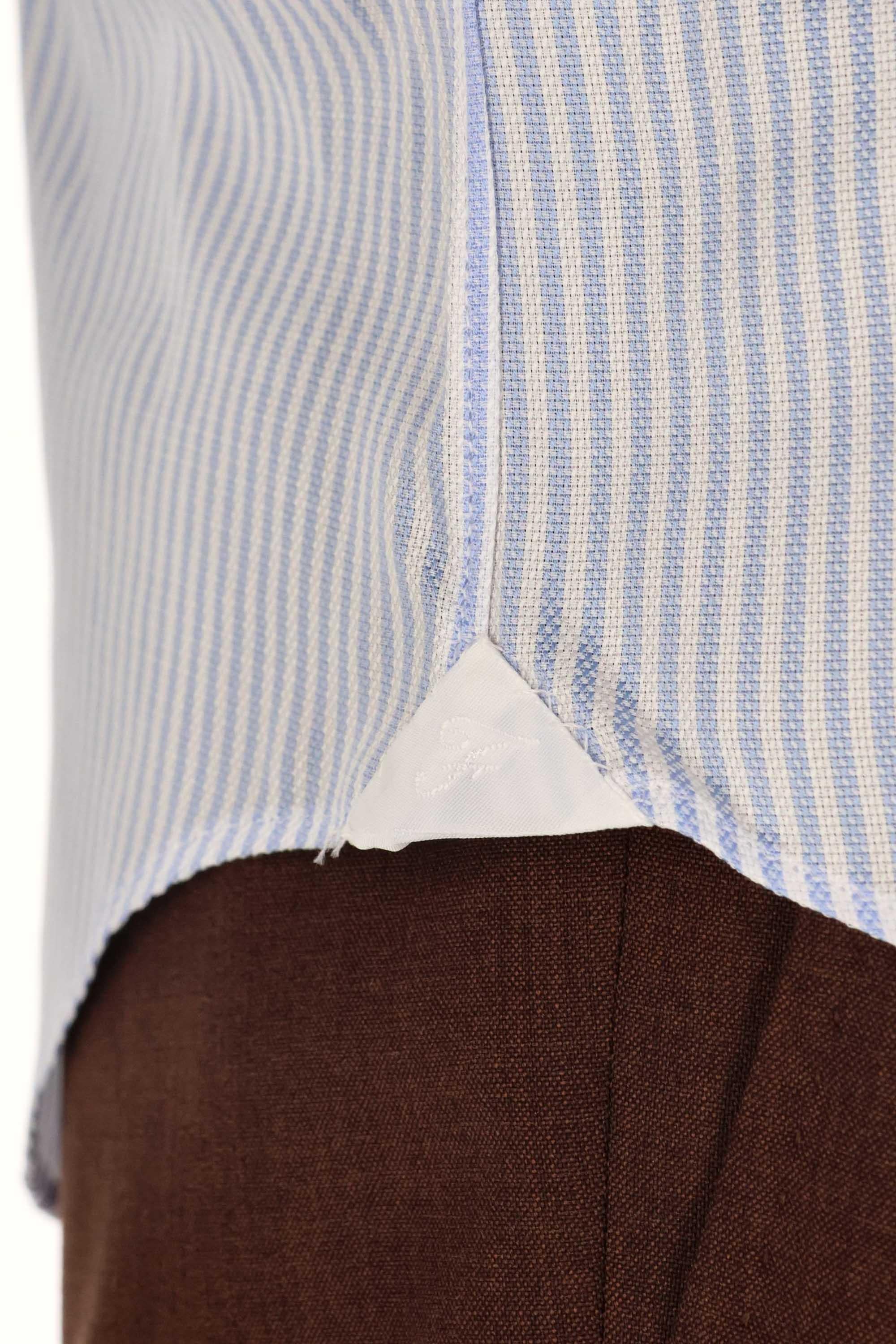 Camicia bacchettata sartoriale linea Milano ML-470039-P5107 01 Finamore 