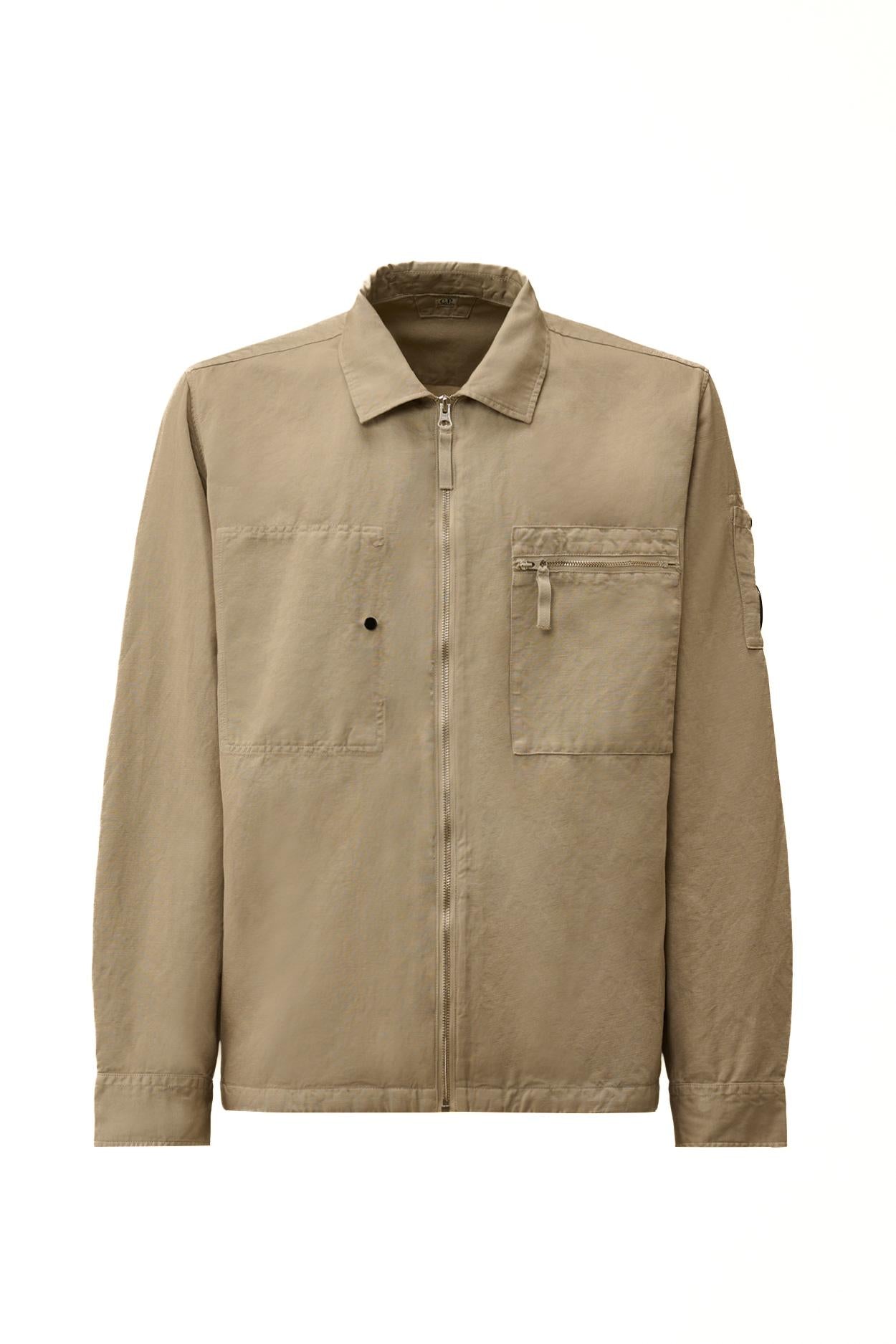 CP Company Overshirt con zip in cotone-lino 20CMOS226A 110626G/2 904 