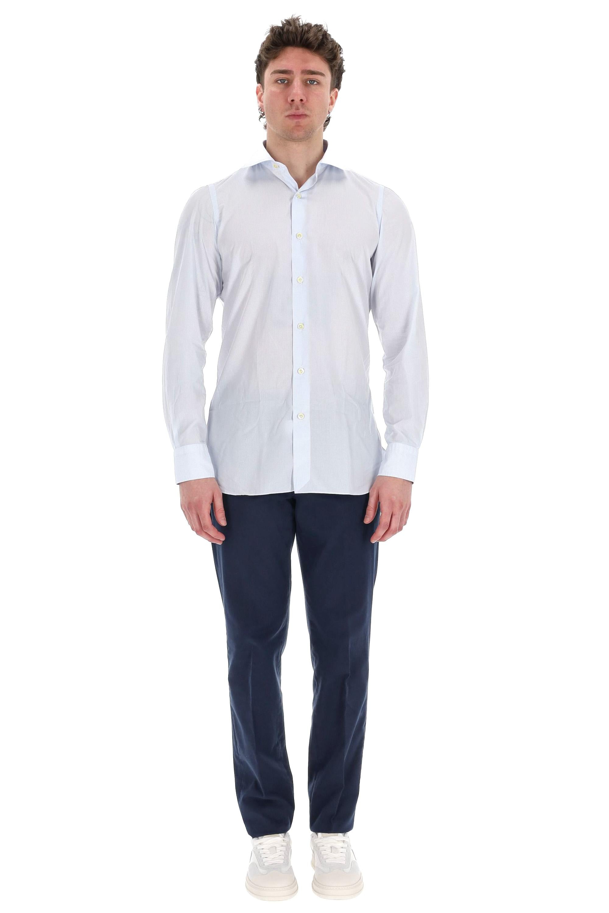 Camicia sartoriale micro quadretto linea Napoli NP-045913-C0469E 01 Finamore 