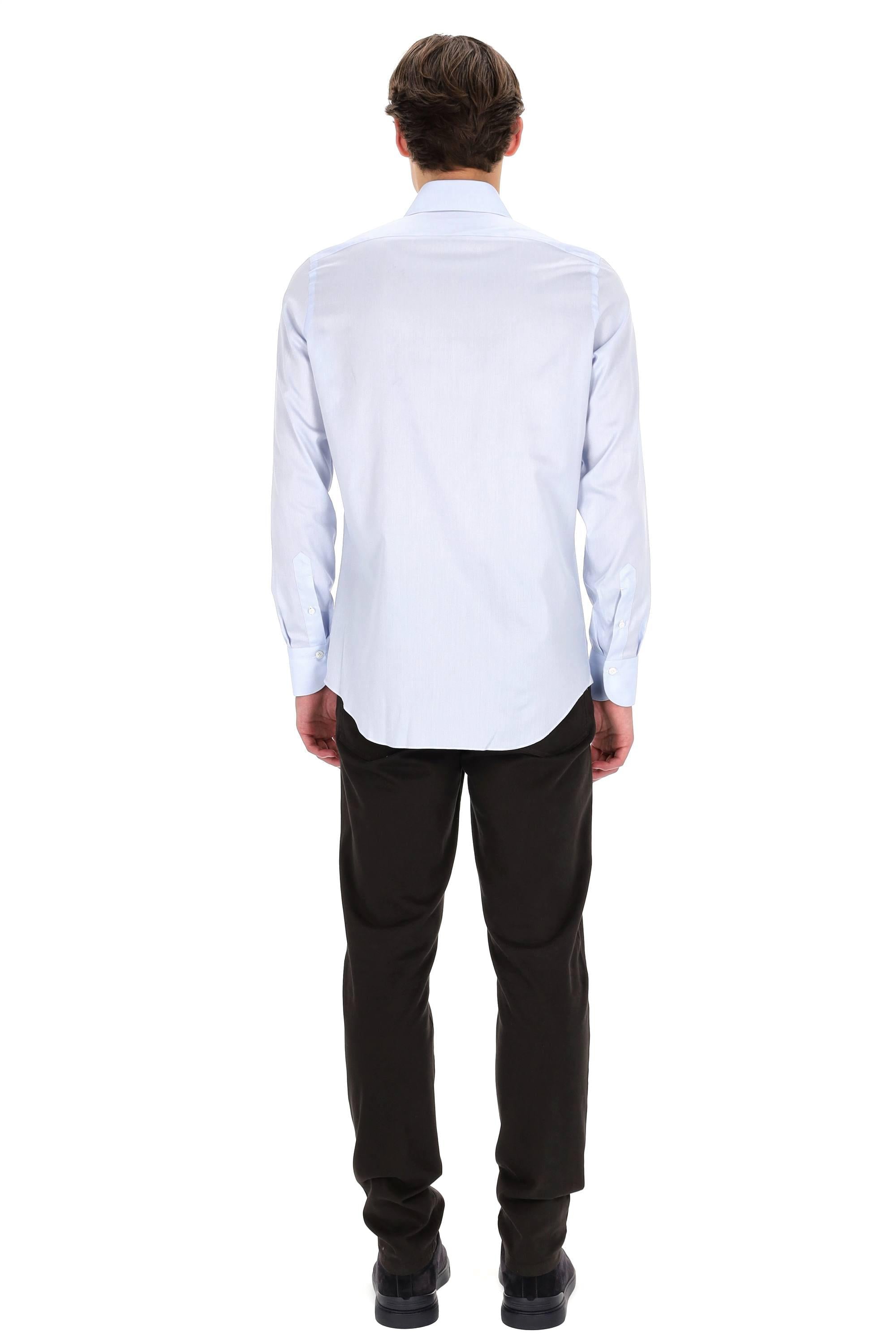Finamore Camicia sartoriale Traveller in royal oxford linea Milano ML-149197-C0238T 02 