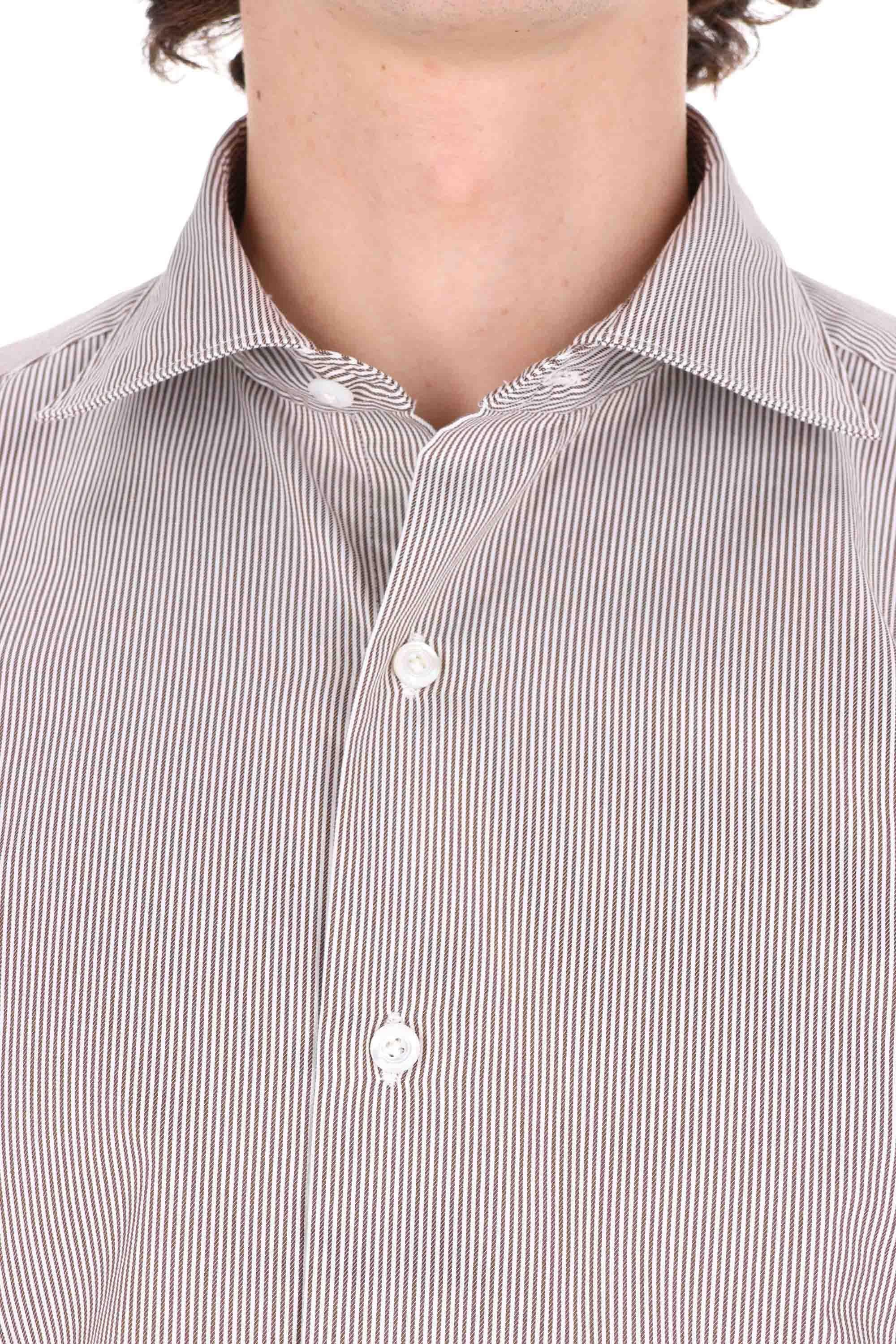 Finamore Camicia sartoriale bacchettata in twill 120's linea Milano ML58-460109-C0511E/2 04 