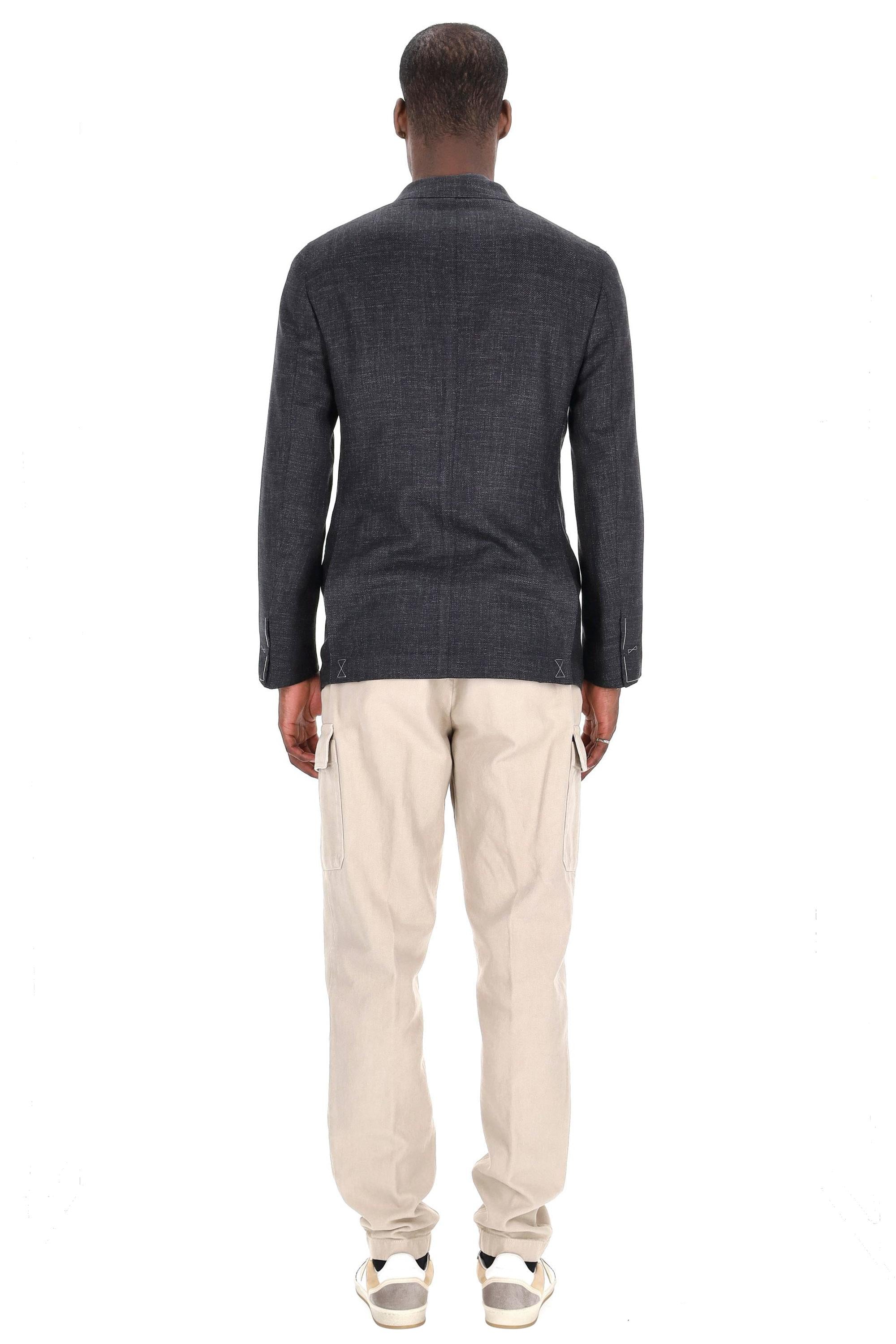 Eleventy Giacca doppiopetto tramata in lana-lino-seta L75GIAE01 TES0L118 22 