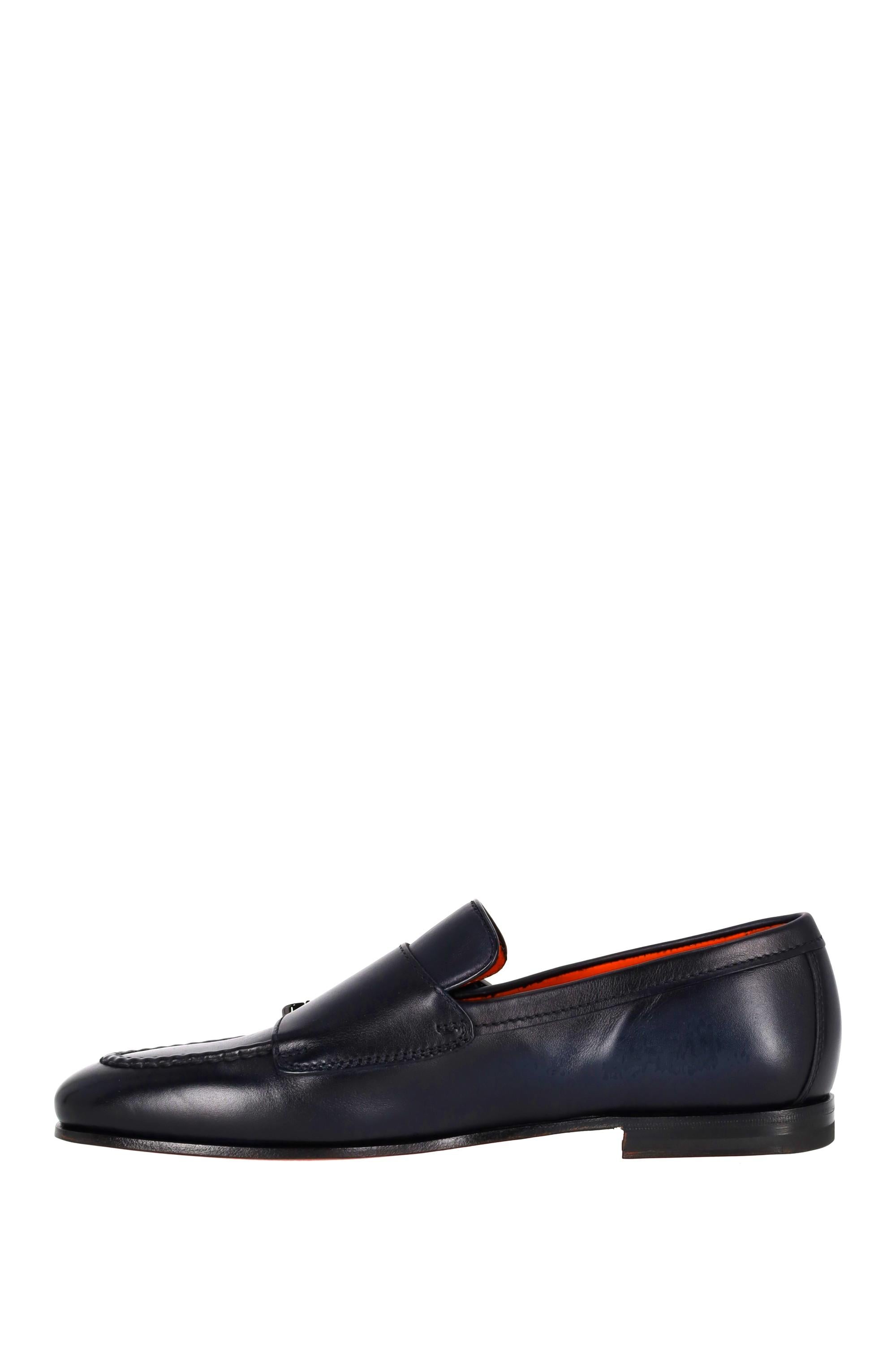 Santoni Scarpa doppia fibbia in pelle lavorazione Goodyear MCNC18003SA4BSLF U60 
