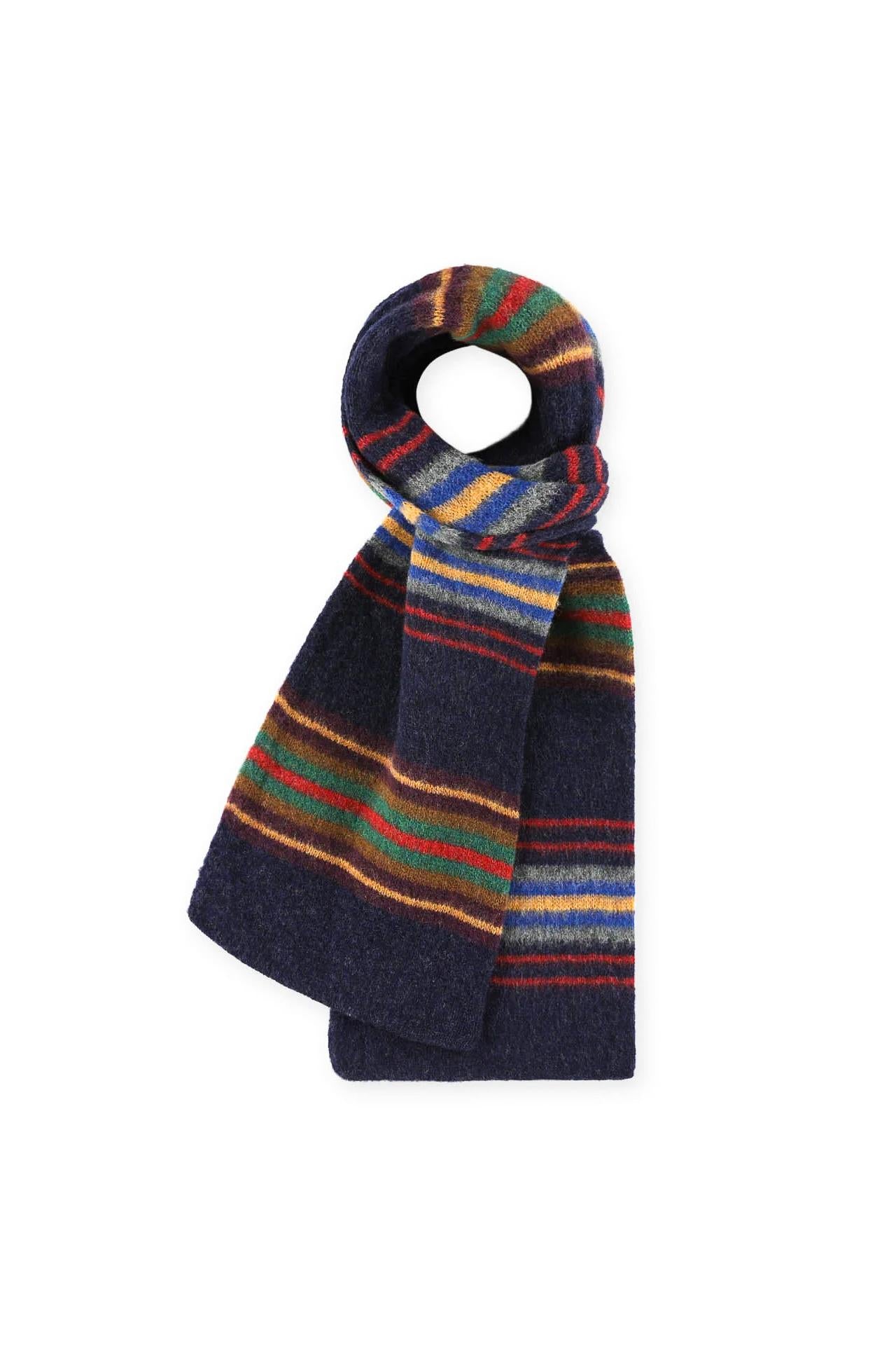 Howlin' Sciarpa in lana shetland a righe COLLEGE FUN SCARF NAVY 