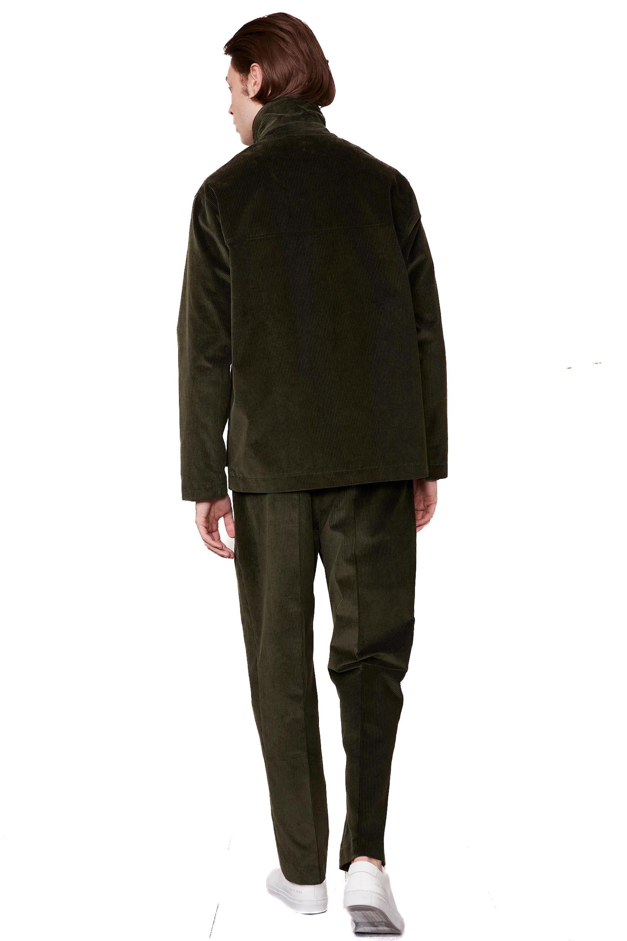 Officine Générale Work jacket in velluto a coste mod. Ulysse MOTW609 DARK LICHENE 