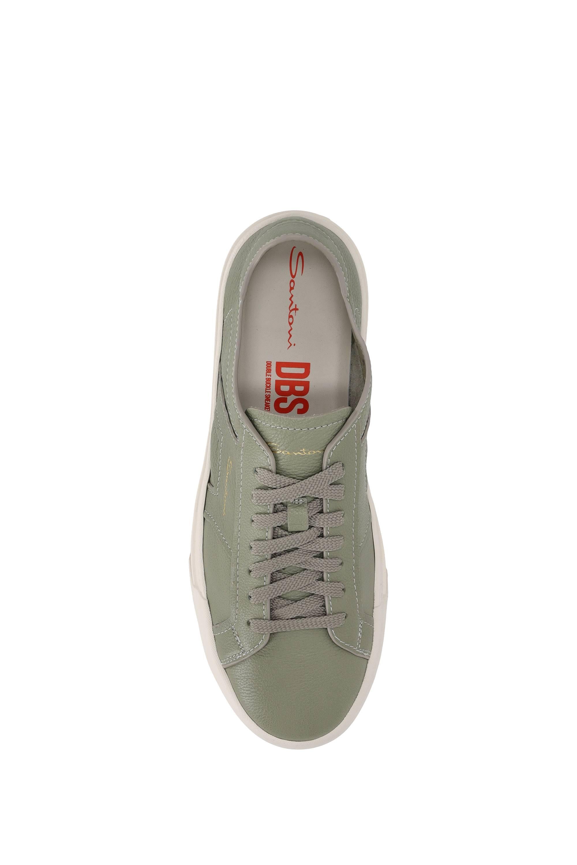 Sneaker in pelle martellata mod. Double Buckle MBGT21967PNNTSIW/2 V11 Santoni 