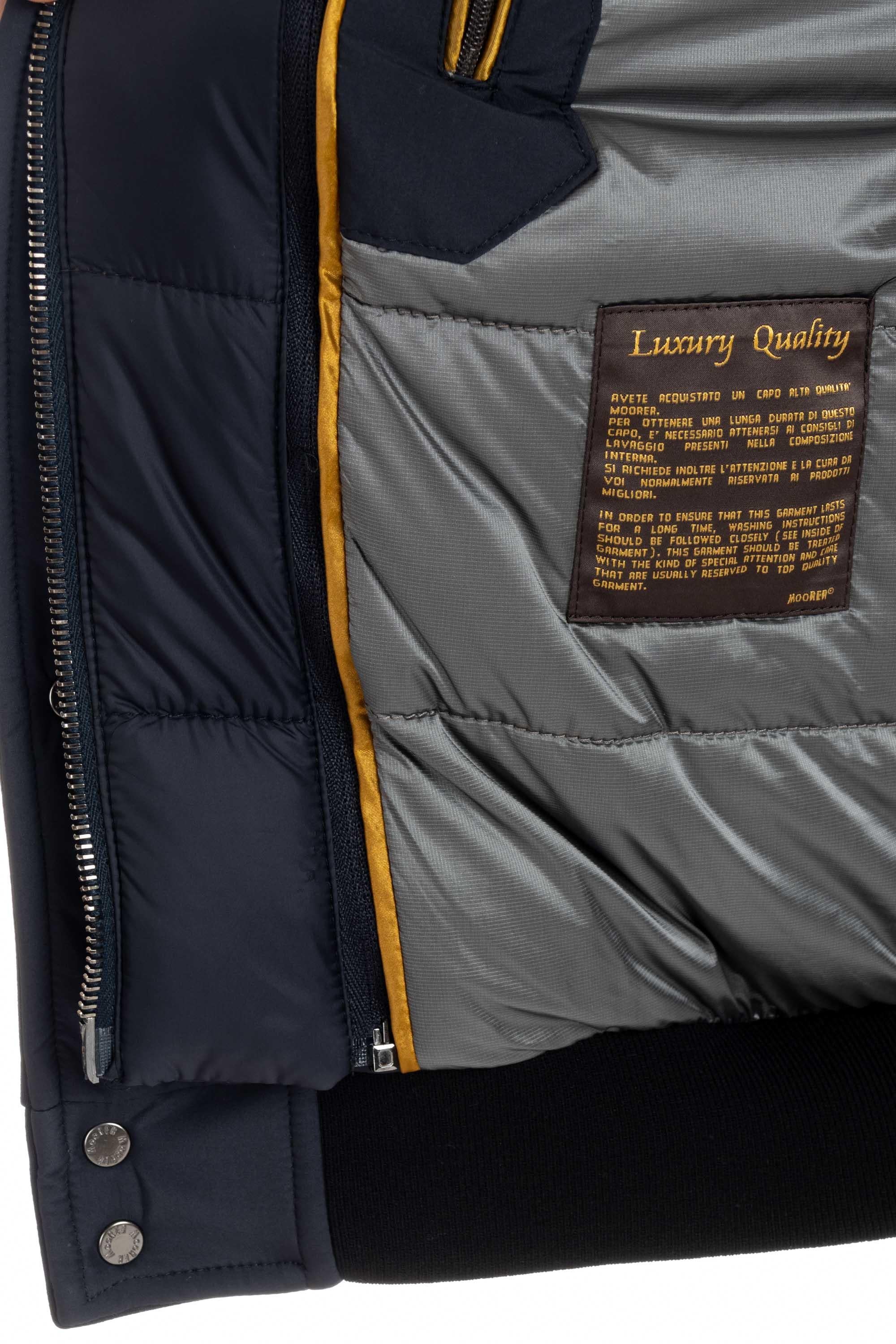 Piumino bomber active in jersey di viscosa mod. Callum-Tz CALLUM-TZ DARK BLU Moorer 