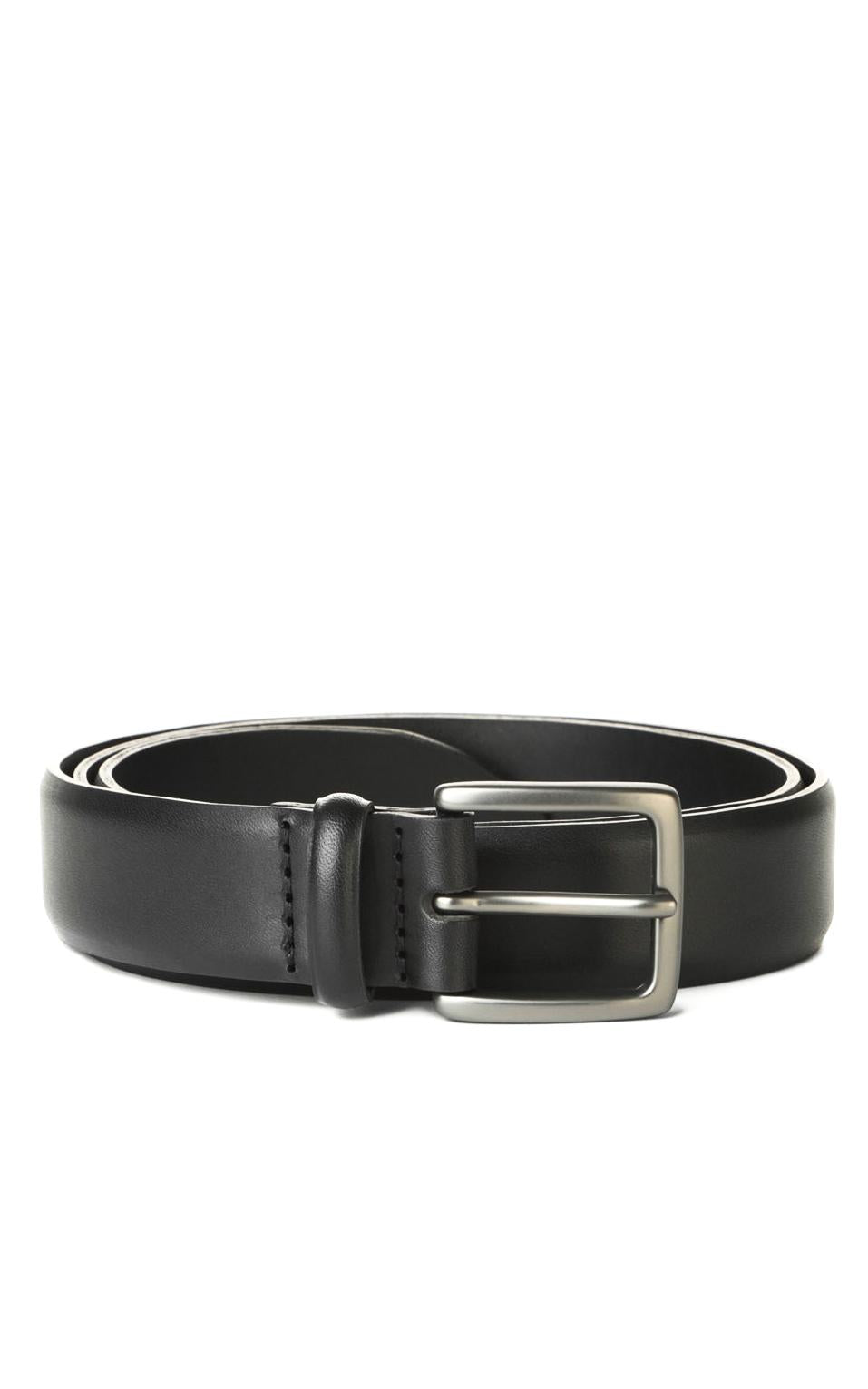 Orciani Cintura in pelle spazzolata con fibbia brunita U08200_MNA NERO 